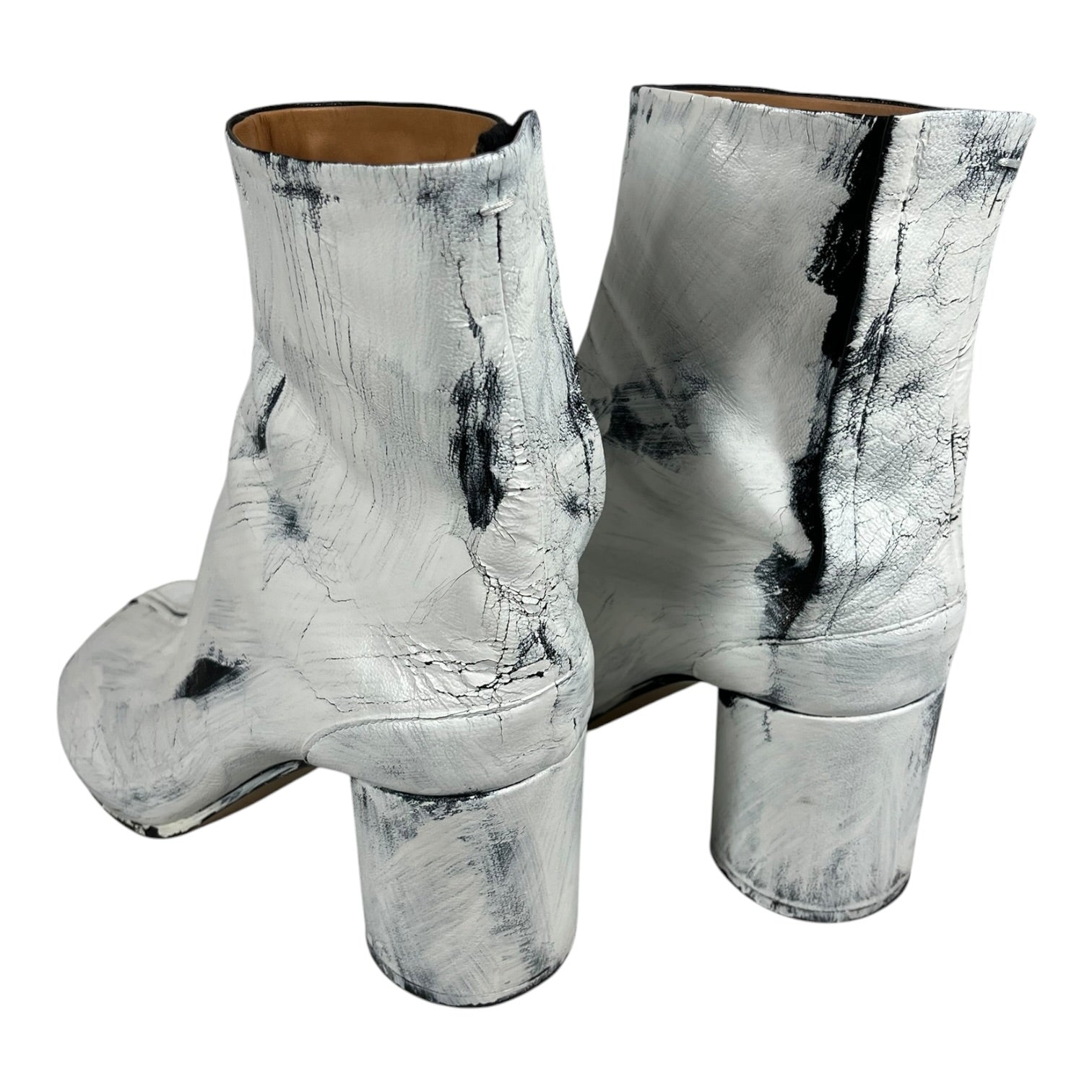 Maison Margiela/Heels/EU 35/Leather/WHT/PAINTED TABI ANKLE BOOTS view 2