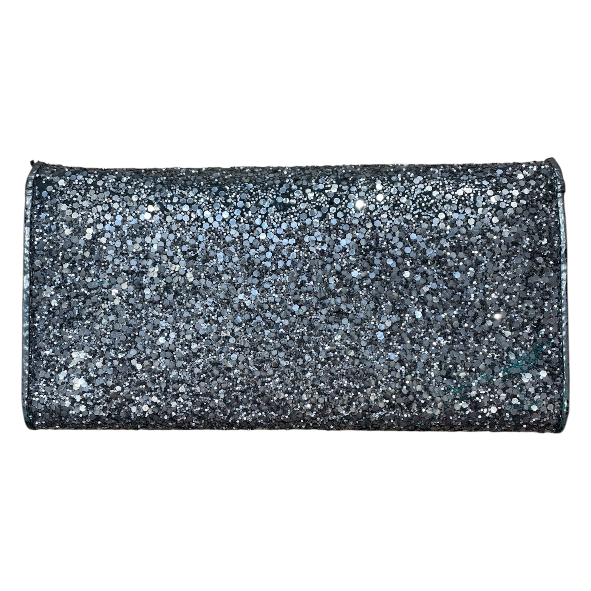 JIMMY CHOO/Clutch Bag/SLV/glitter clutch long strap view 2