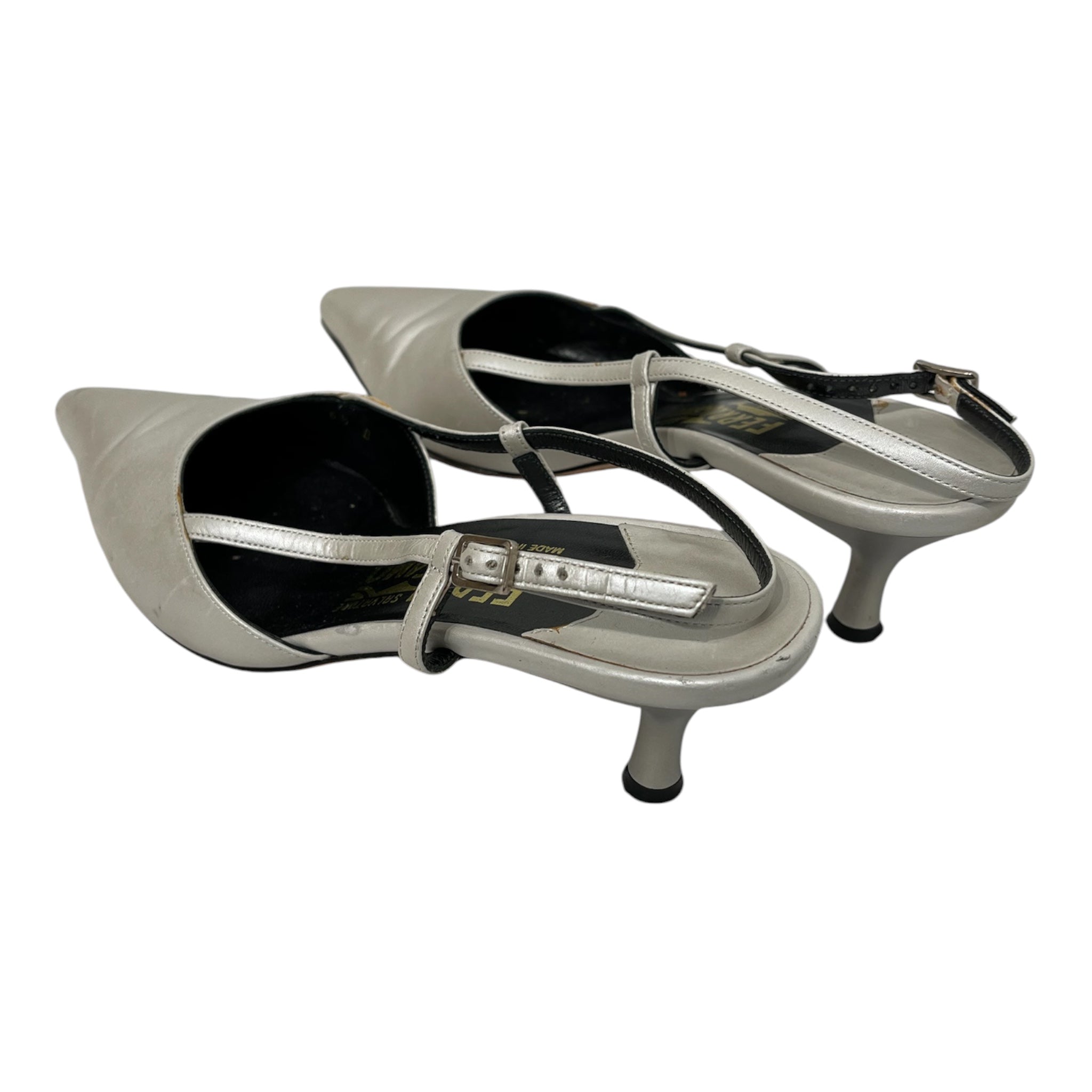 Salvatore Ferragamo/Heels/US 6.5/Leather/SLV/SLINGBACK STRAP HEEL view 2