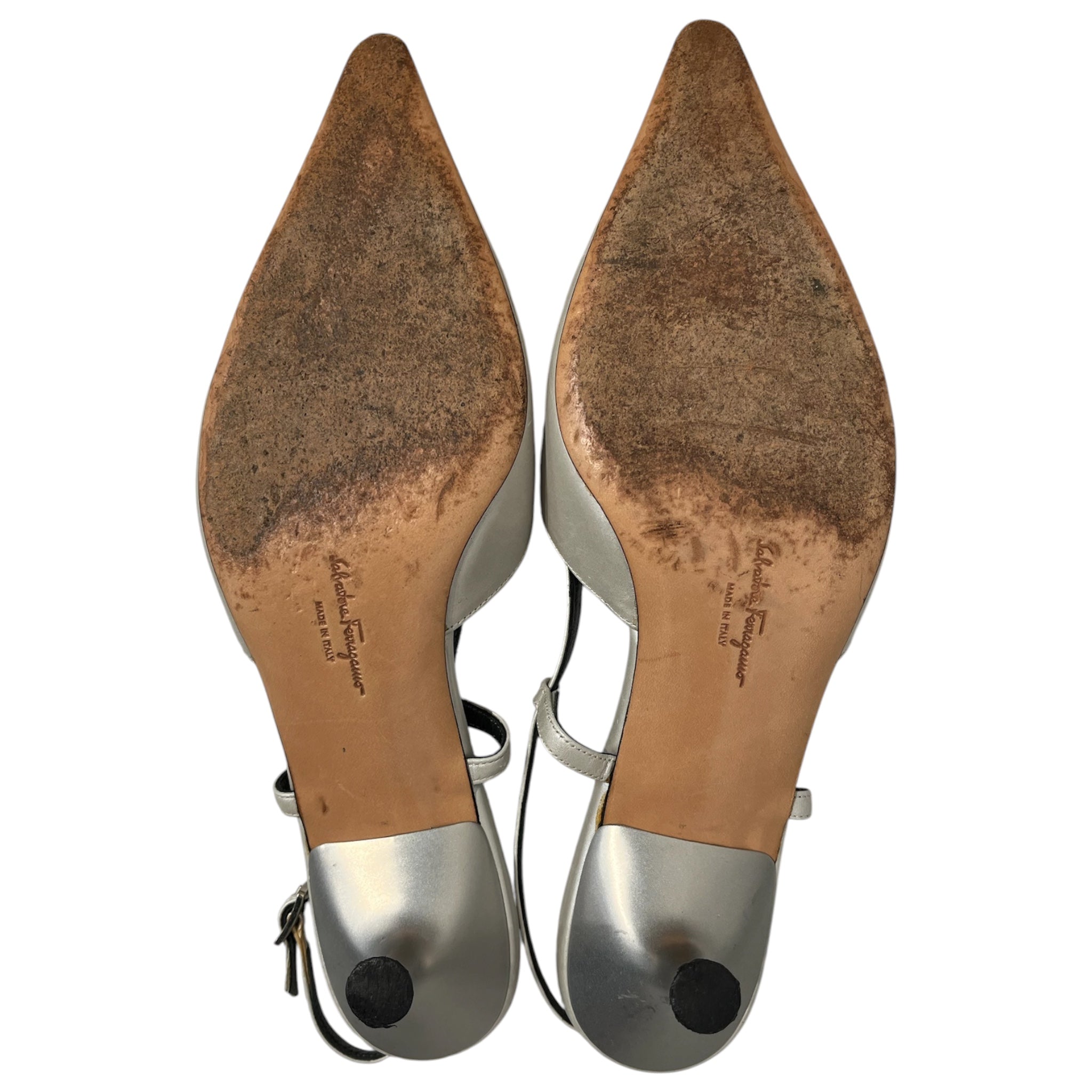 Salvatore Ferragamo/Heels/US 6.5/Leather/SLV/SLINGBACK STRAP HEEL view 5