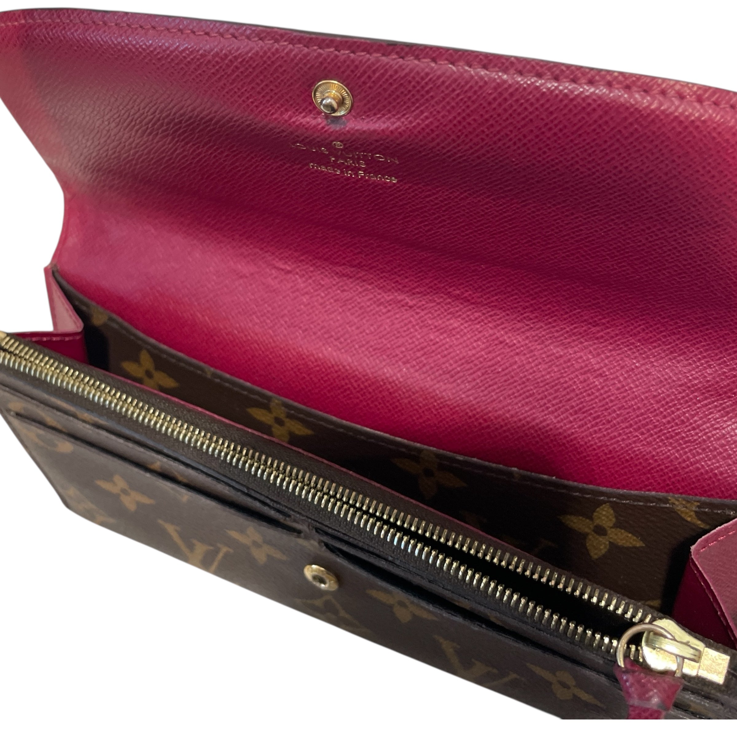 LOUIS VUITTON/Long Wallet/Monogram/Leather/BRW/Bifold Walet view 3