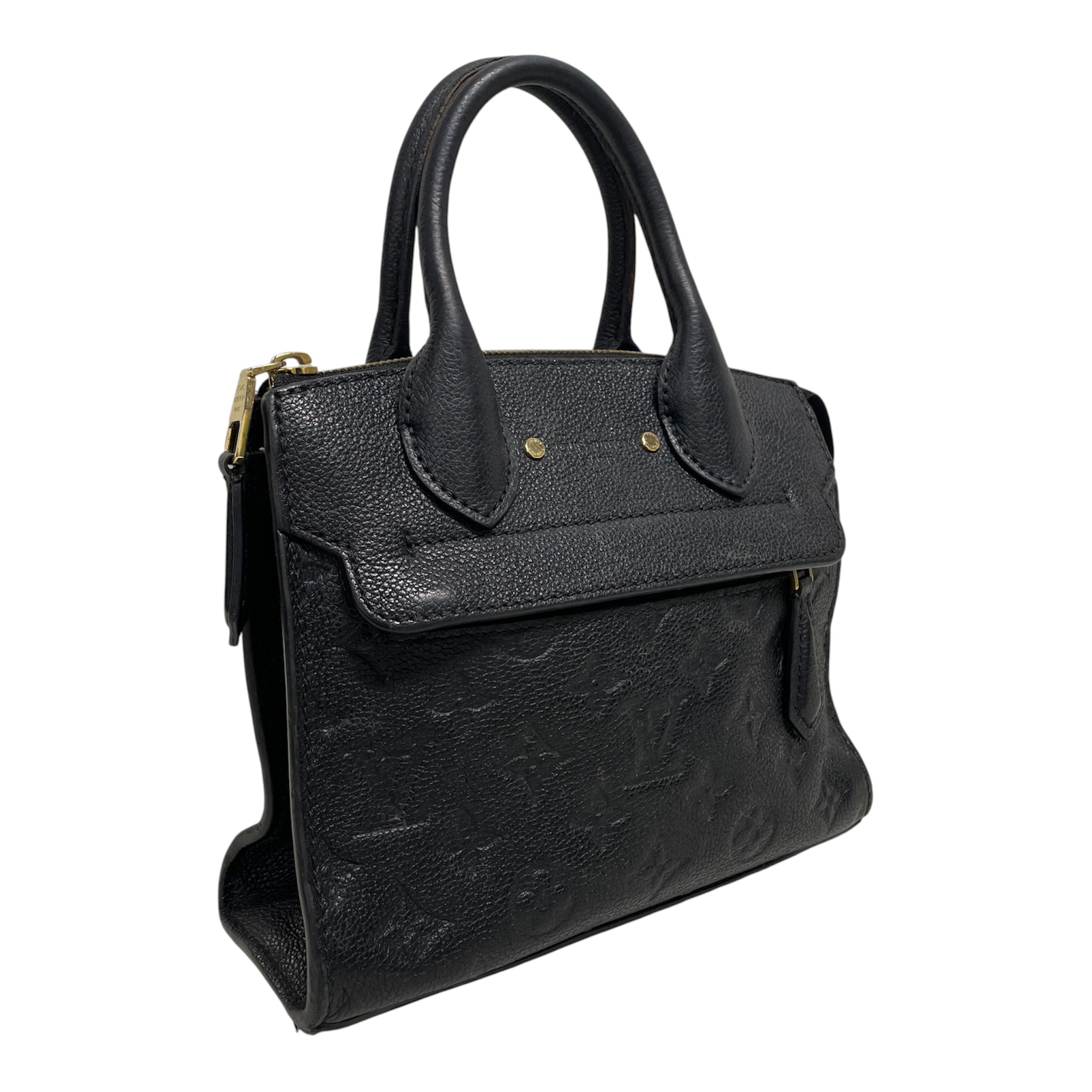 LOUIS VUITTON/Hand Bag/Monogram/Leather/BLK/9XC3JRD/MINI PONT-NEUF view 3