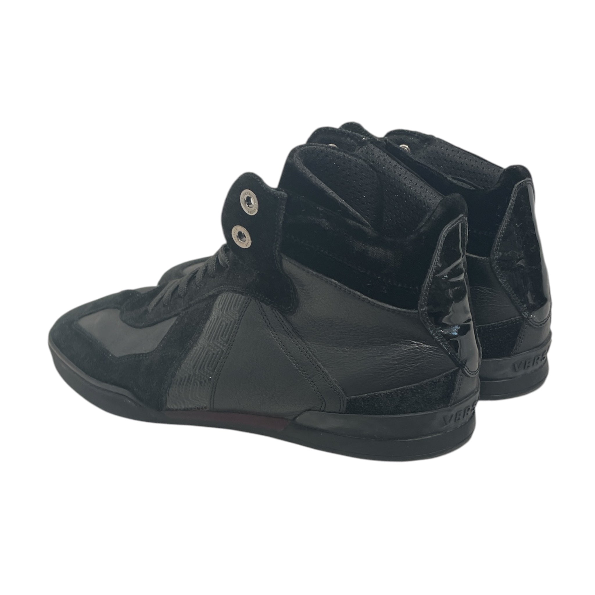 VERSACE/Hi-Sneakers/EU 42/Suede/BLK/ view 2