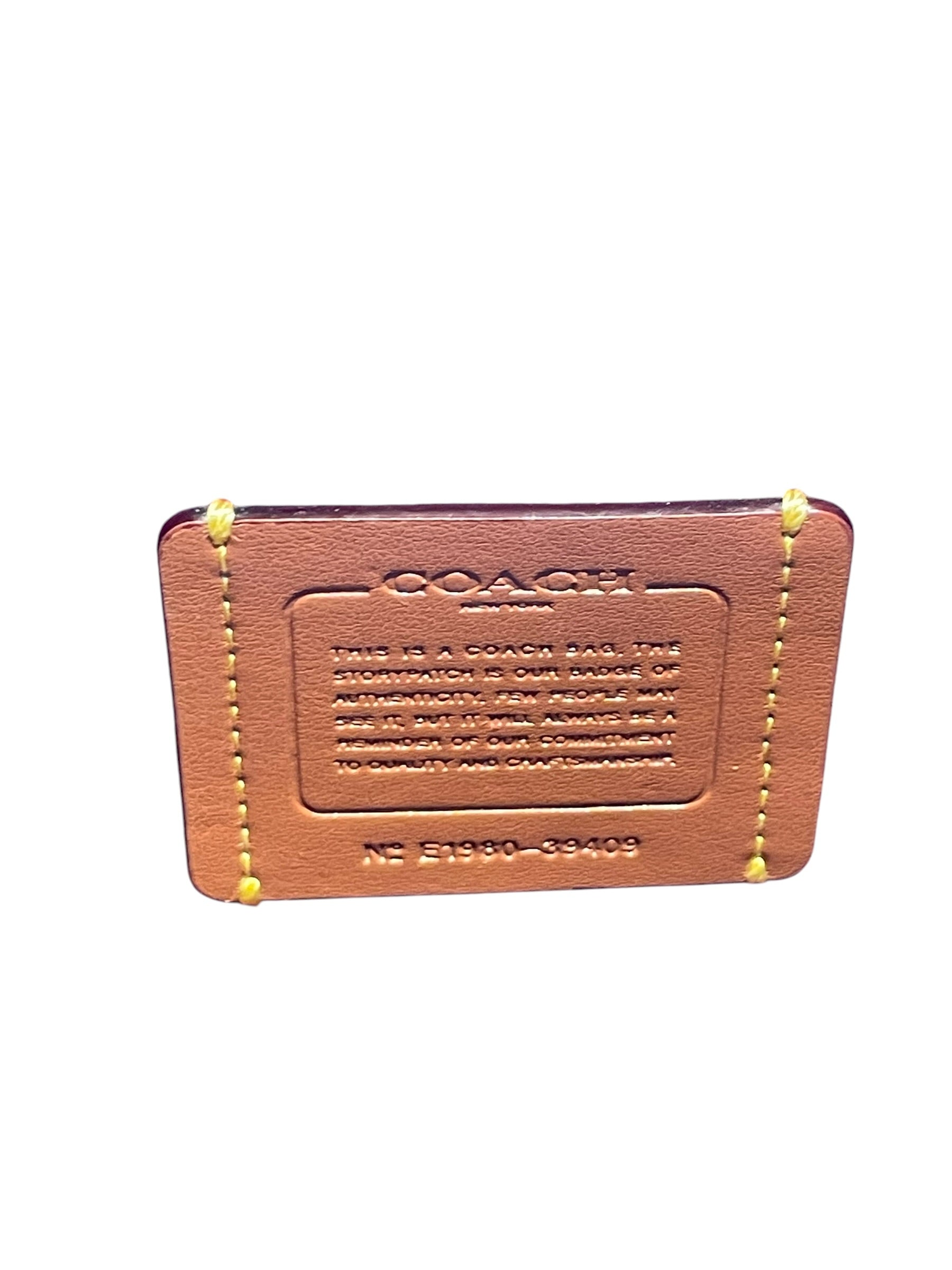 COACH/Cross Body Bag/Monogram/Leather/MLT/burgondy pocket/coach emblem view 4
