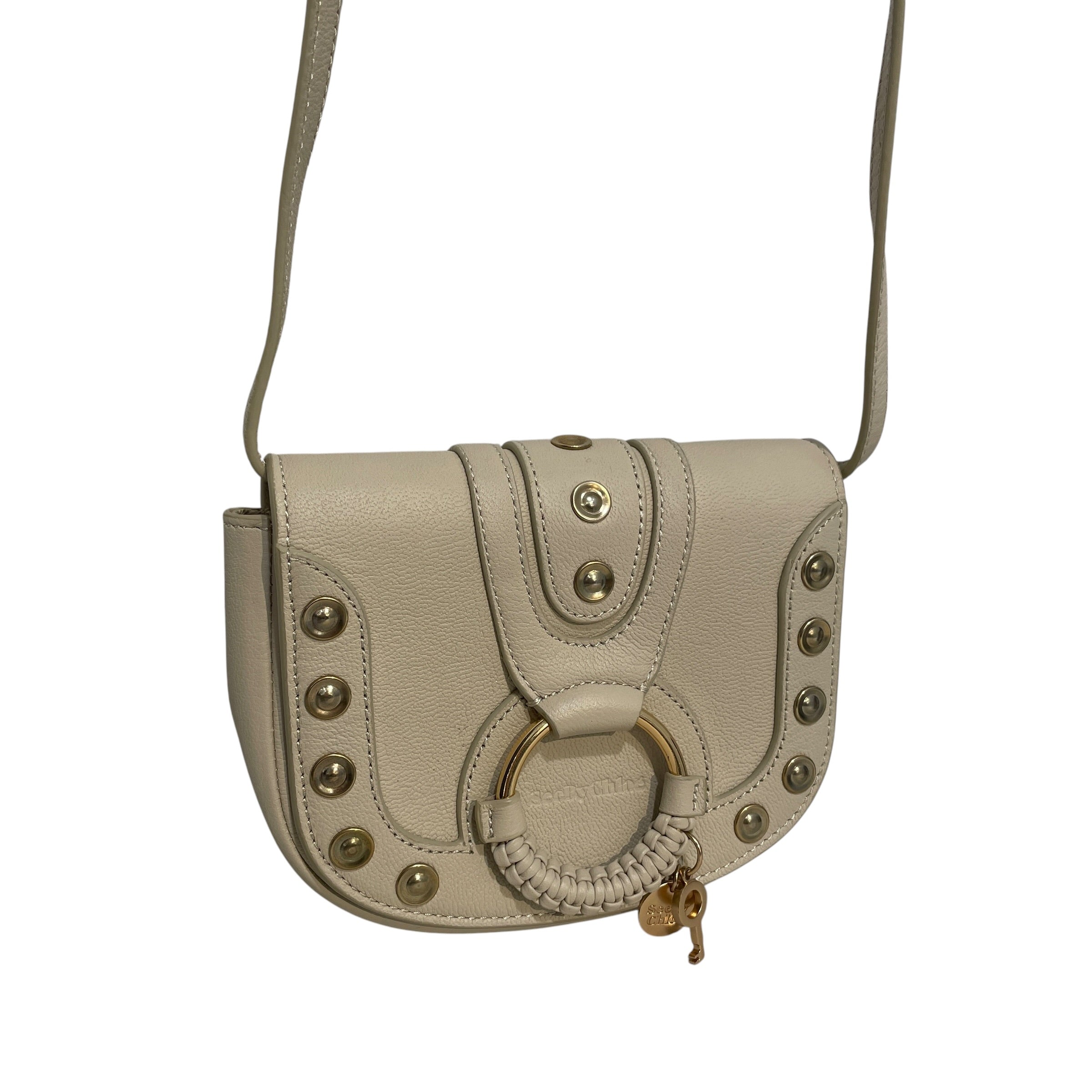 SEE BY CHLOE/Cross Body Bag/Leather/WHT/Braided lether crossbody bag view 3