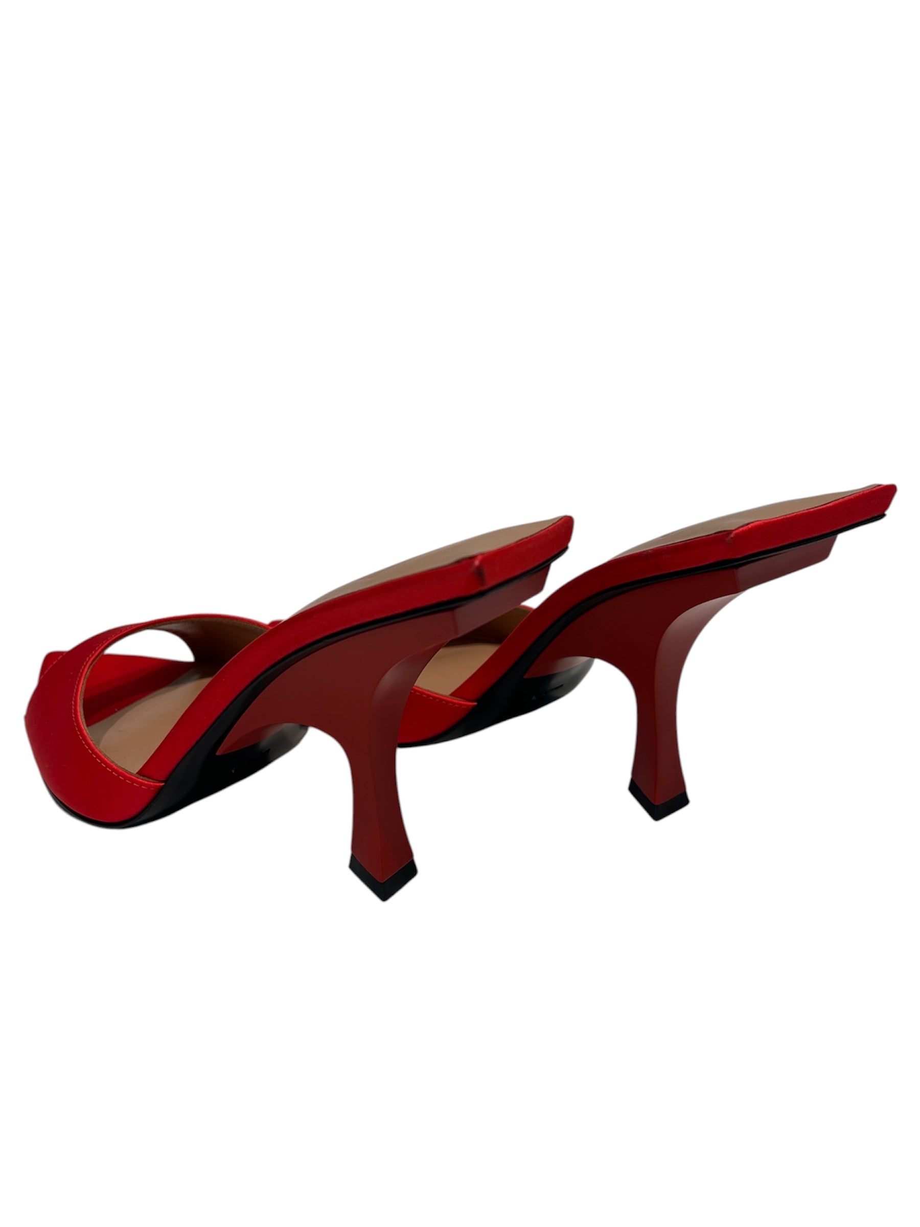 THE ATTICO/Heels/EU 37/RED/100MM POINTED-TOE SANDALS view 2