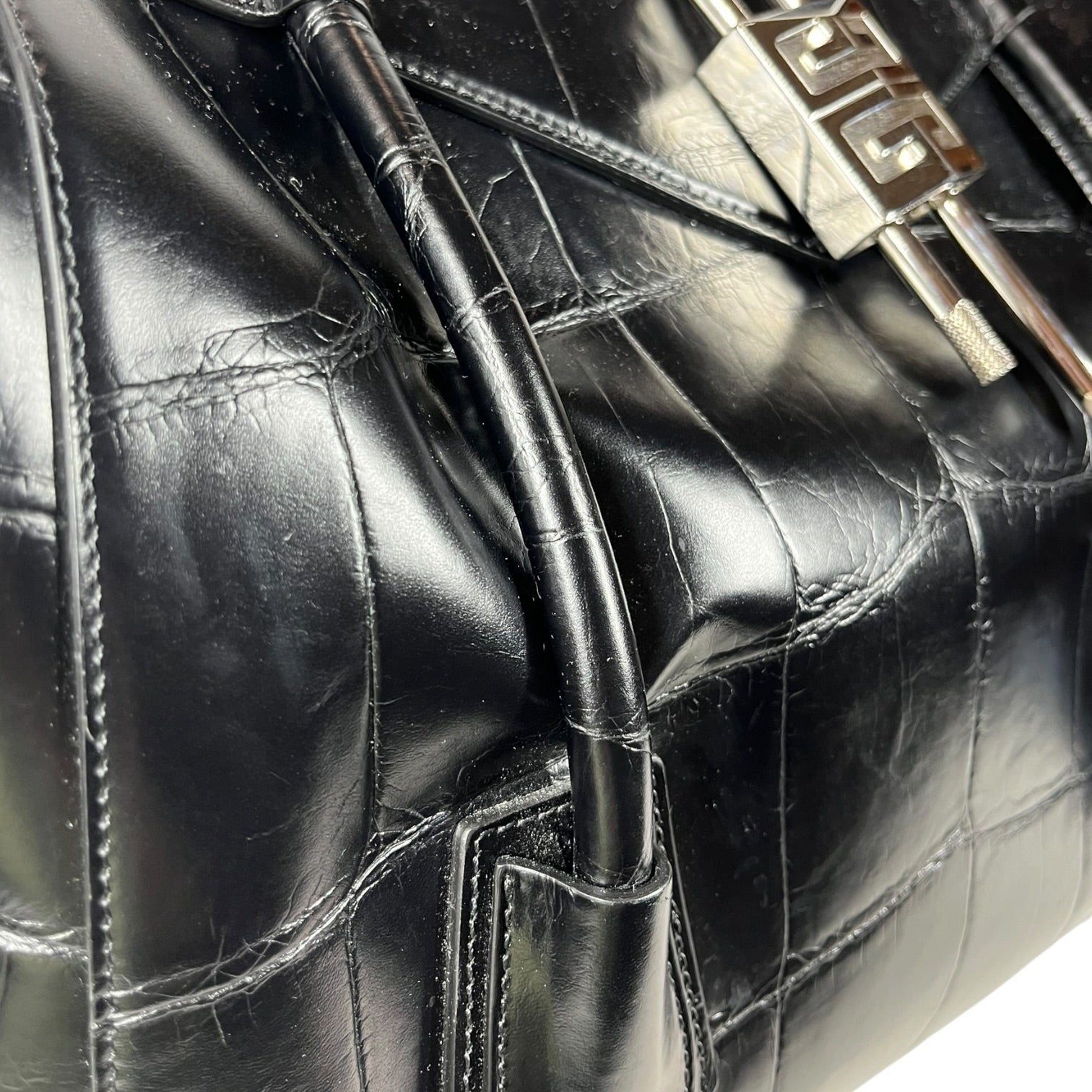 GIVENCHY/Luggage/Leather/BLK/Antigona Soft Lock Crocodile view 4