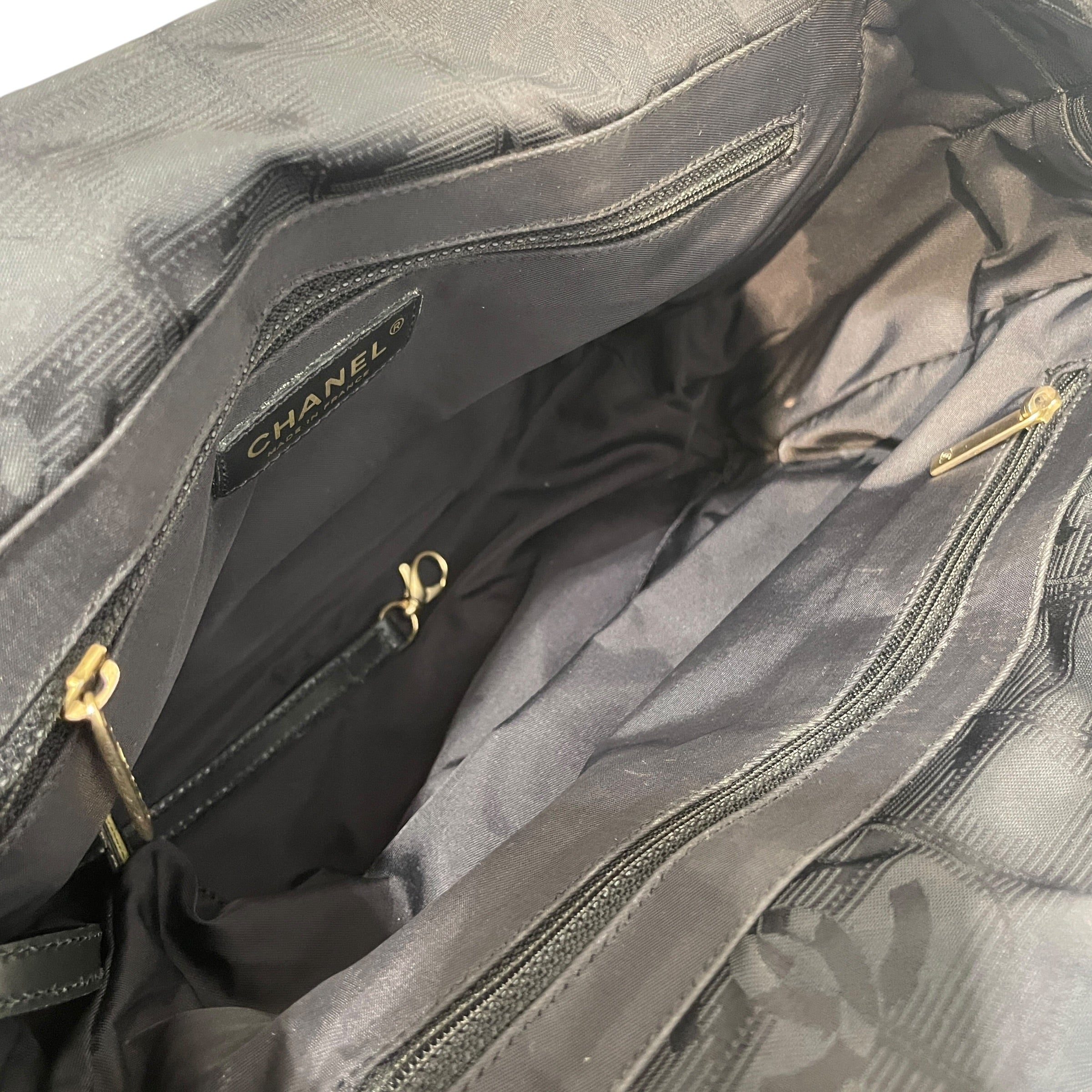 CHANNEL/Bag/Leather/BLK/Monogram black tote view 4