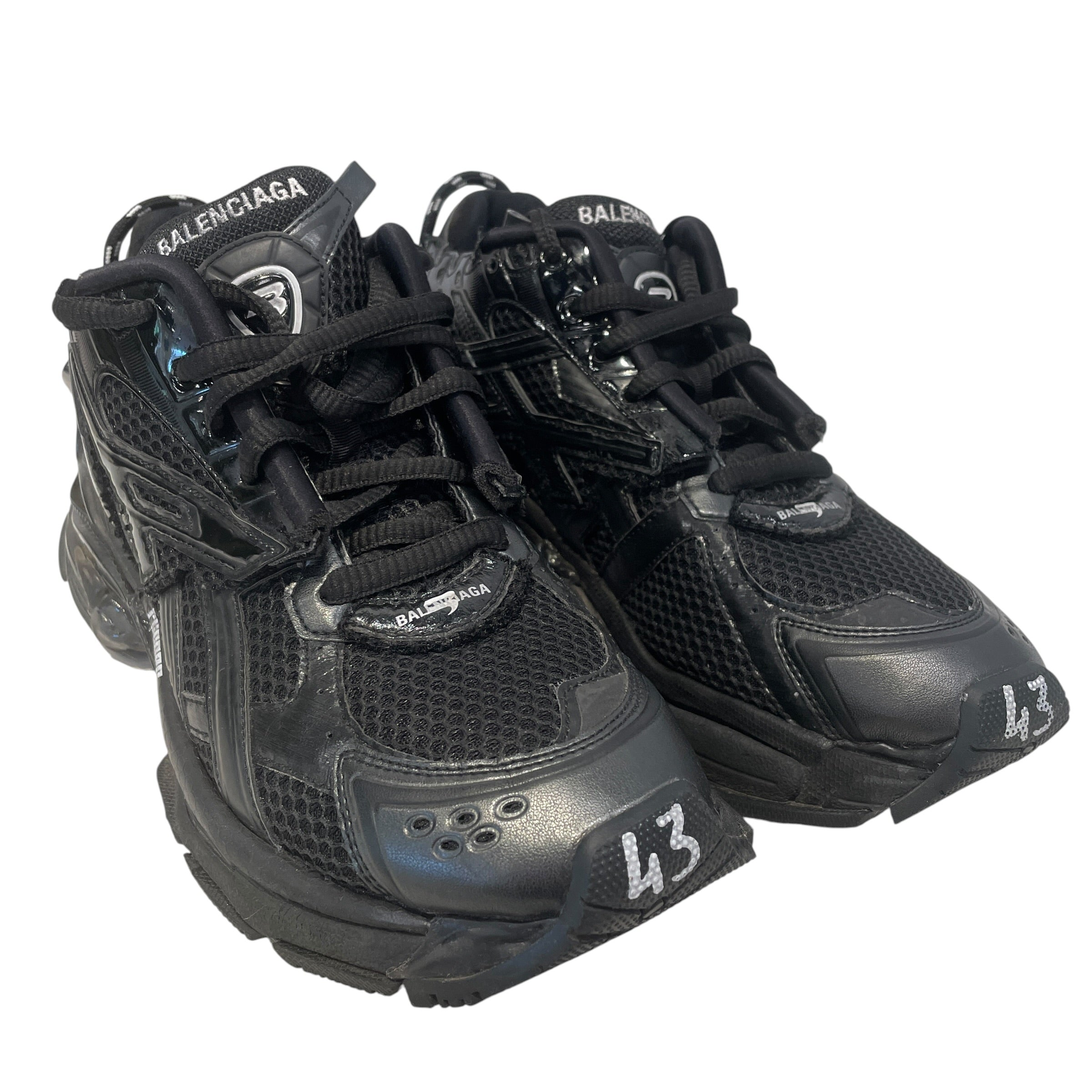 BALENCIAGA/Low-Sneakers/US 10/BLK/Runner view 1