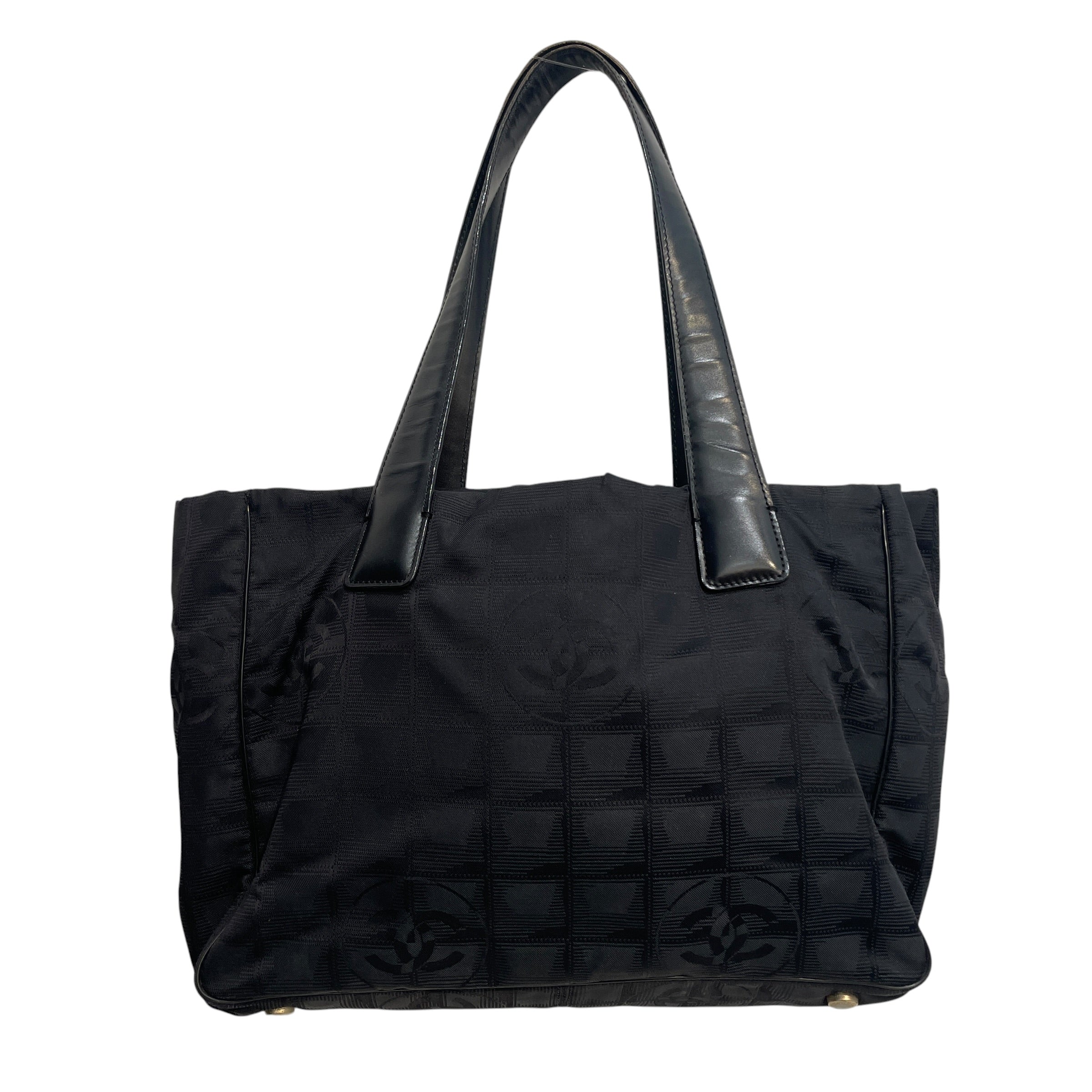 CHANNEL/Bag/Leather/BLK/Monogram black tote view 2