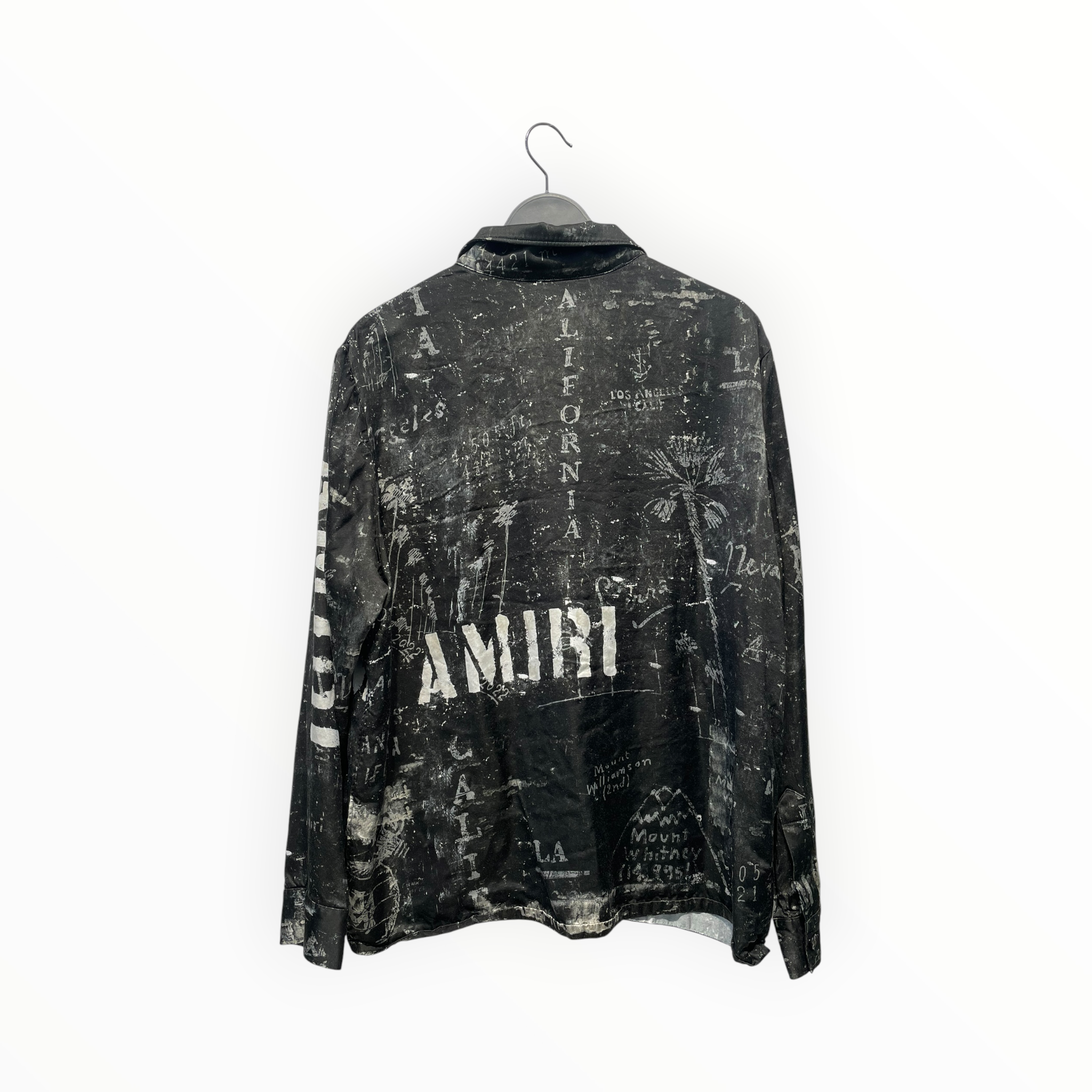 AMIRI/LS Shirt/54/BLK/All Over Print/army stencil shirt view 2