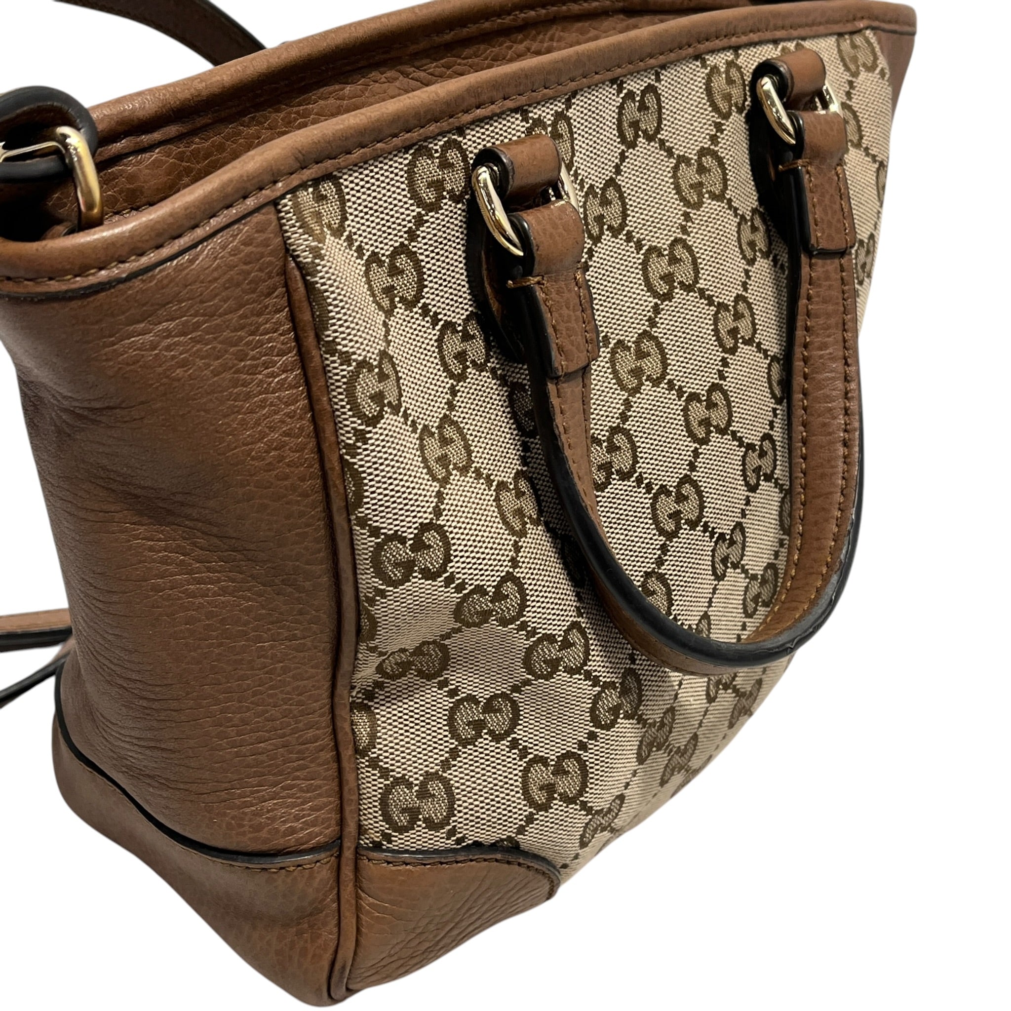 GUCCI/Hand Bag/Monogram/Leather/BRW/bree gg with crossbody strap view 6