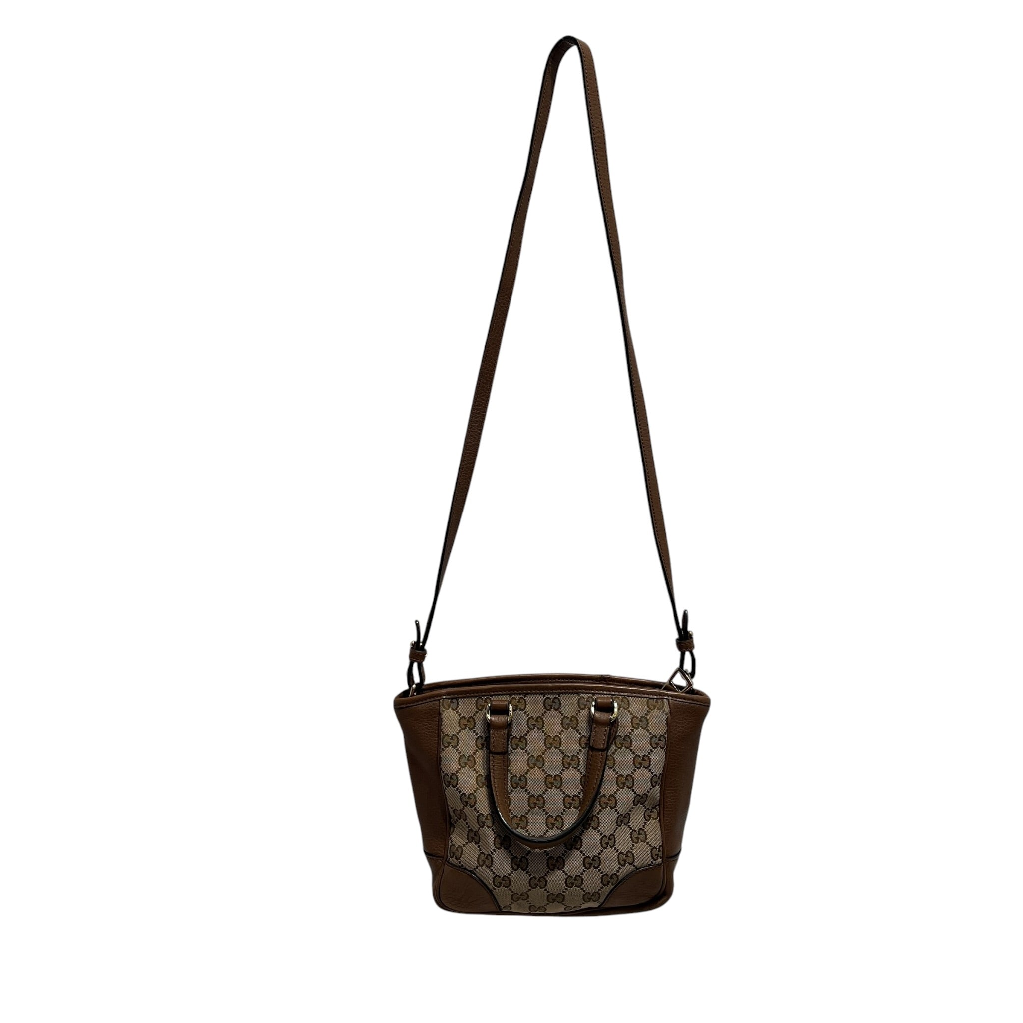 GUCCI/Hand Bag/Monogram/Leather/BRW/bree gg with crossbody strap view 1
