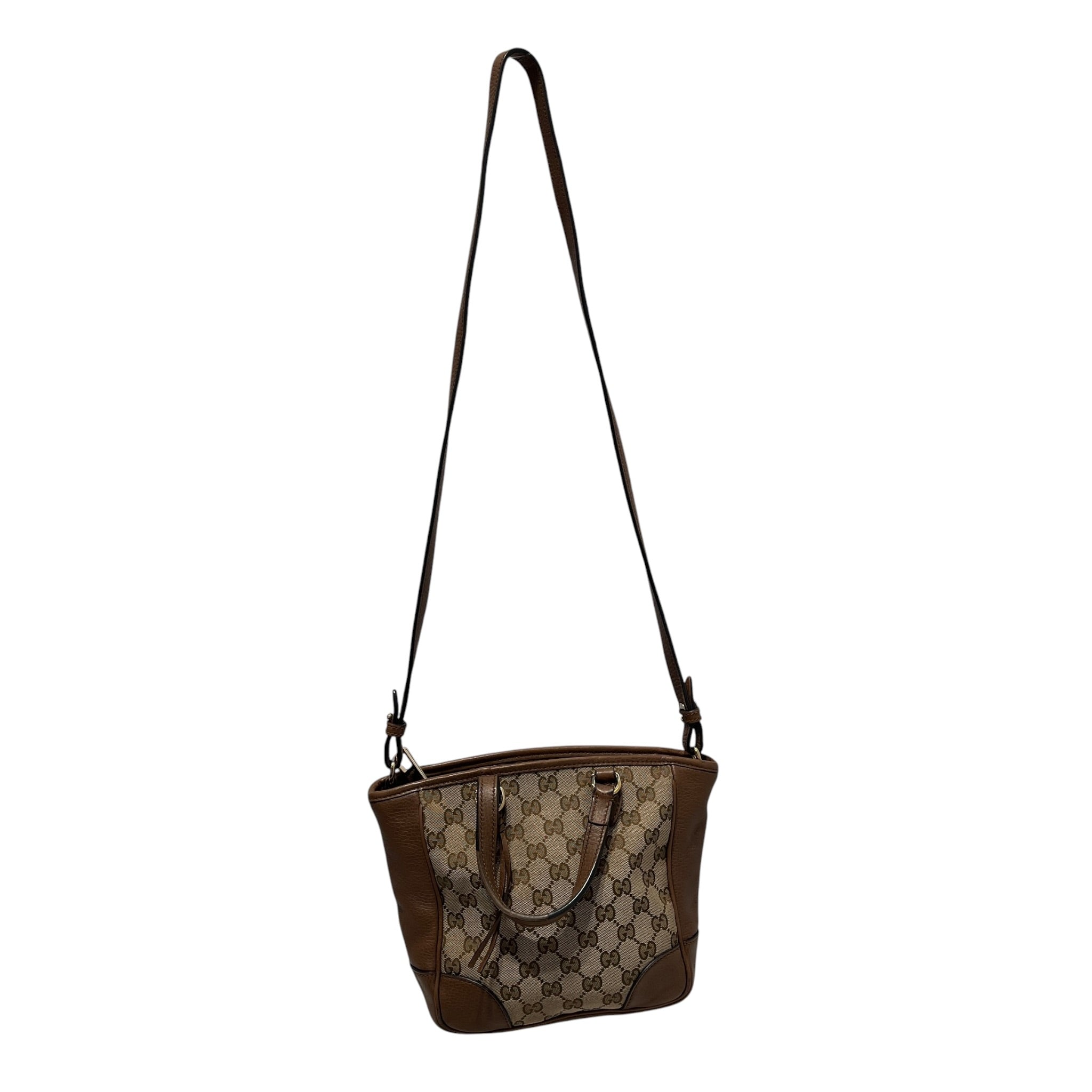 GUCCI/Hand Bag/Monogram/Leather/BRW/bree gg with crossbody strap view 2