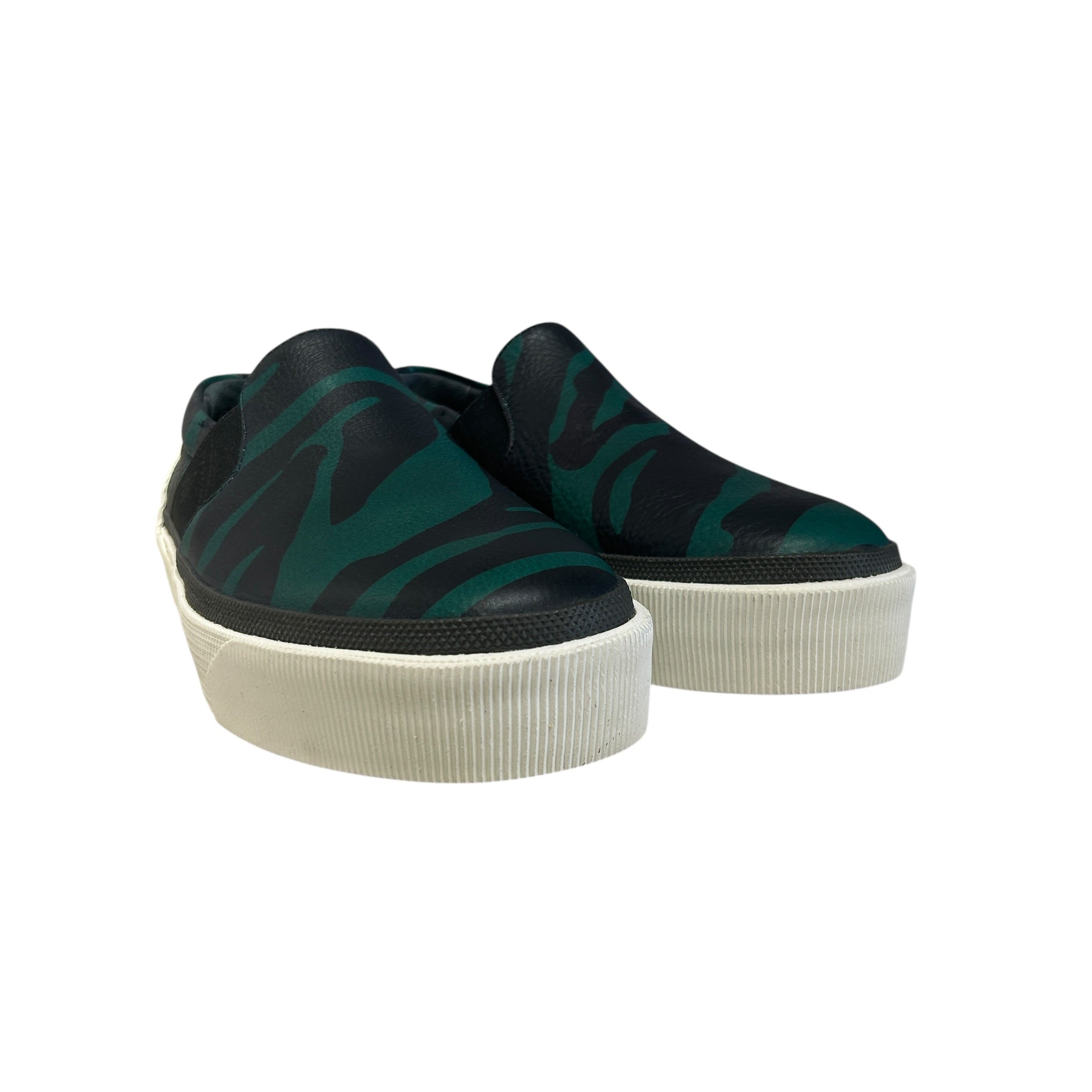 LANVIN/Low-Sneakers/US 7/Animal Pattern/GRN/slip on zebra view 1