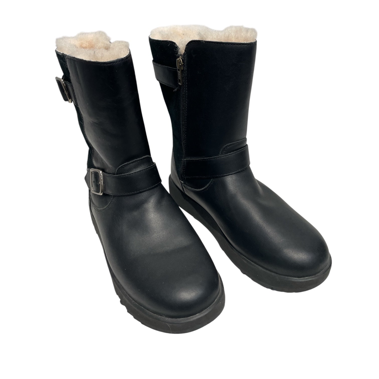 UGG australia/Boots/US 10.5/Stripe/Leather/BLK/FUR INTERIOR 1017512 view 1