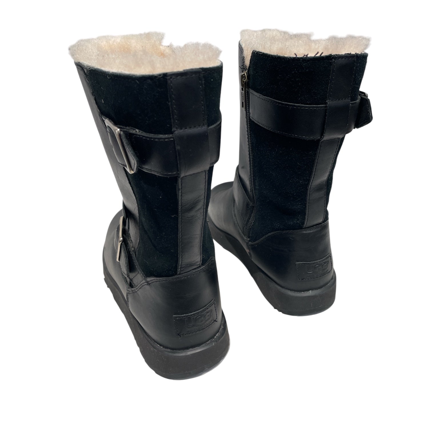UGG australia/Boots/US 10.5/Stripe/Leather/BLK/FUR INTERIOR 1017512 view 2