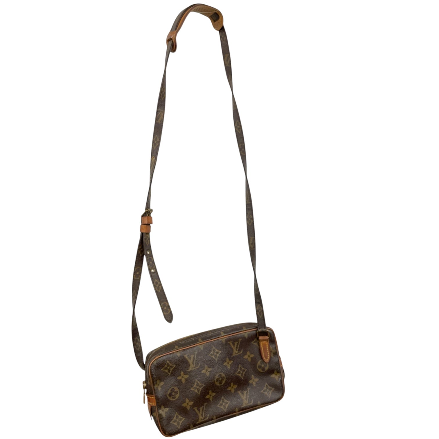 LOUIS VUITTON/Cross Body Bag/Leather/BRW/Pochette Marly Bandouliere view 2