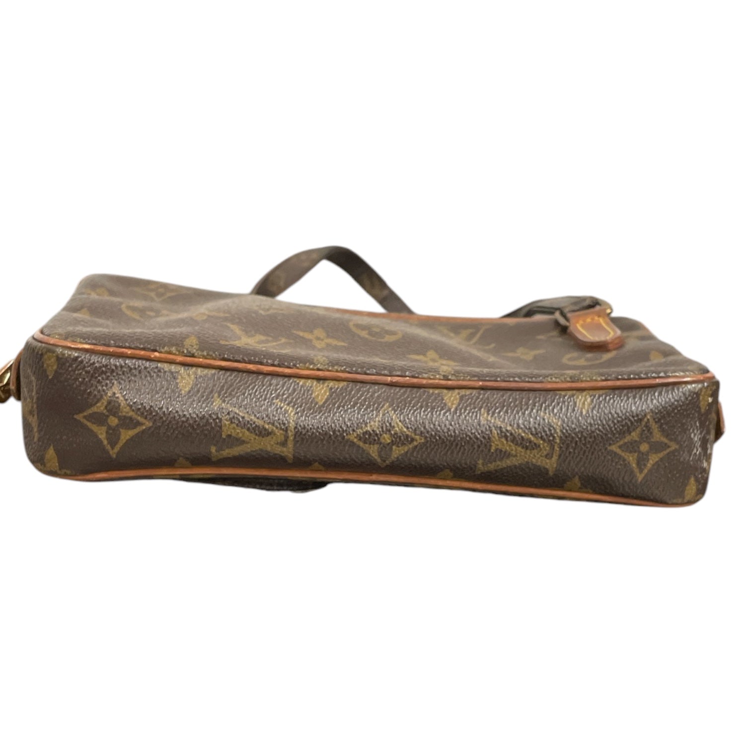 LOUIS VUITTON/Cross Body Bag/Leather/BRW/Pochette Marly Bandouliere view 3