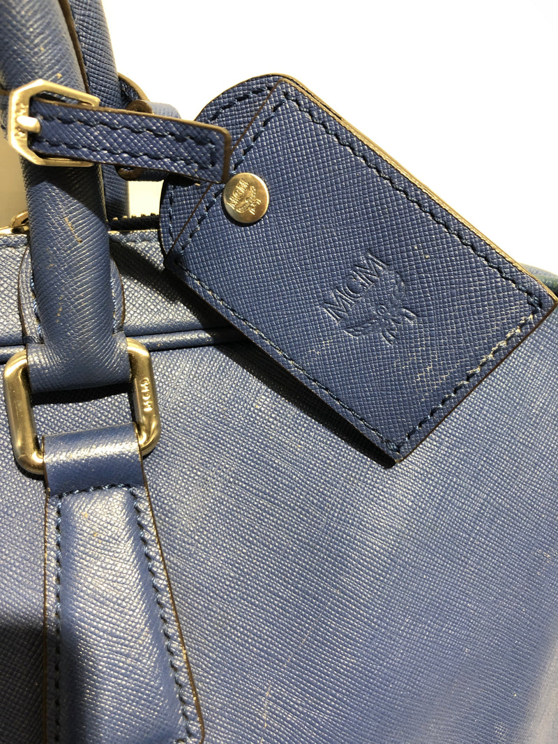 MCM/Briefcase/OS/Leather/BLU/