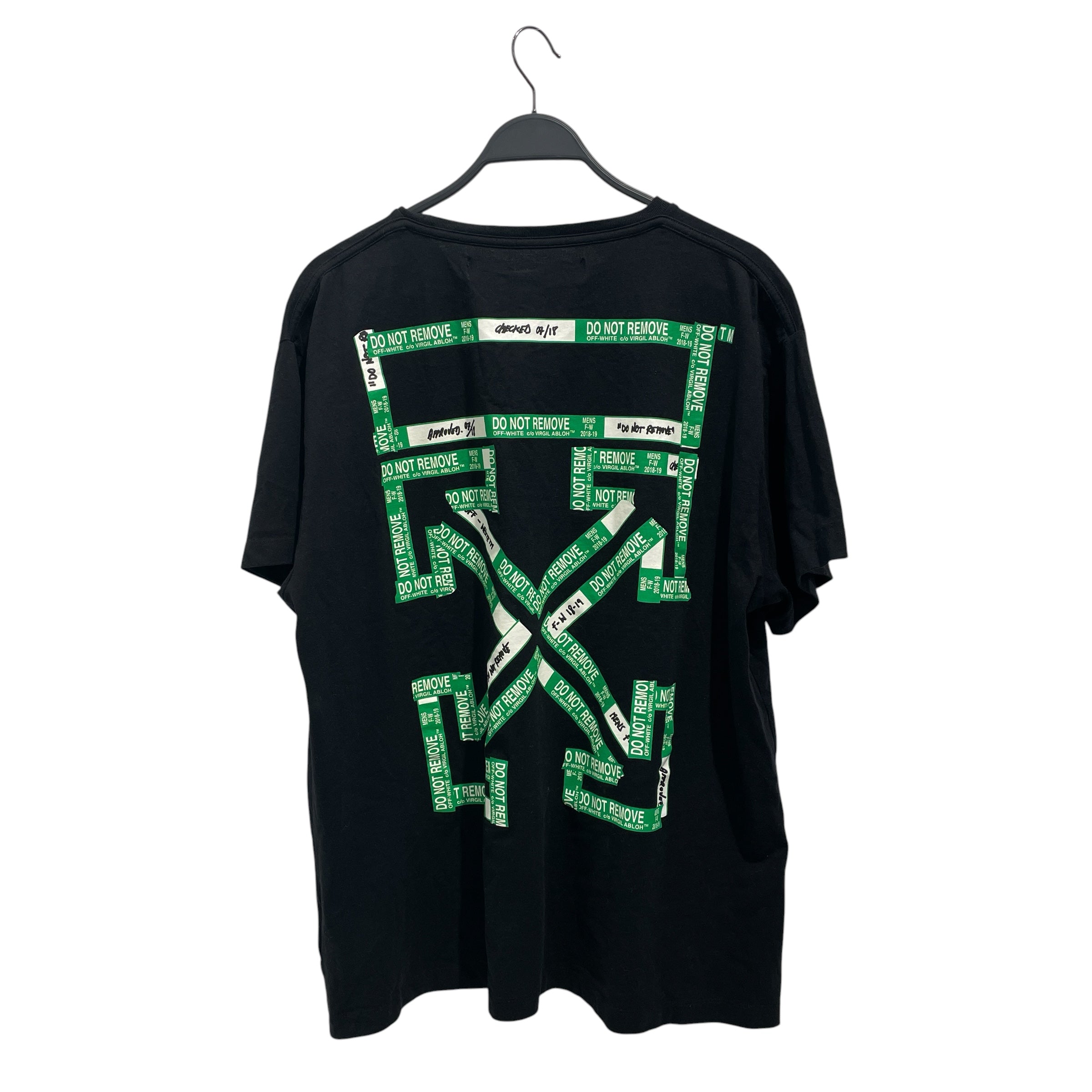 OFF-WHITE/T-Shirt/S/Cotton/BLK/Graphic/DO NOT REMOVE 2018 view 2