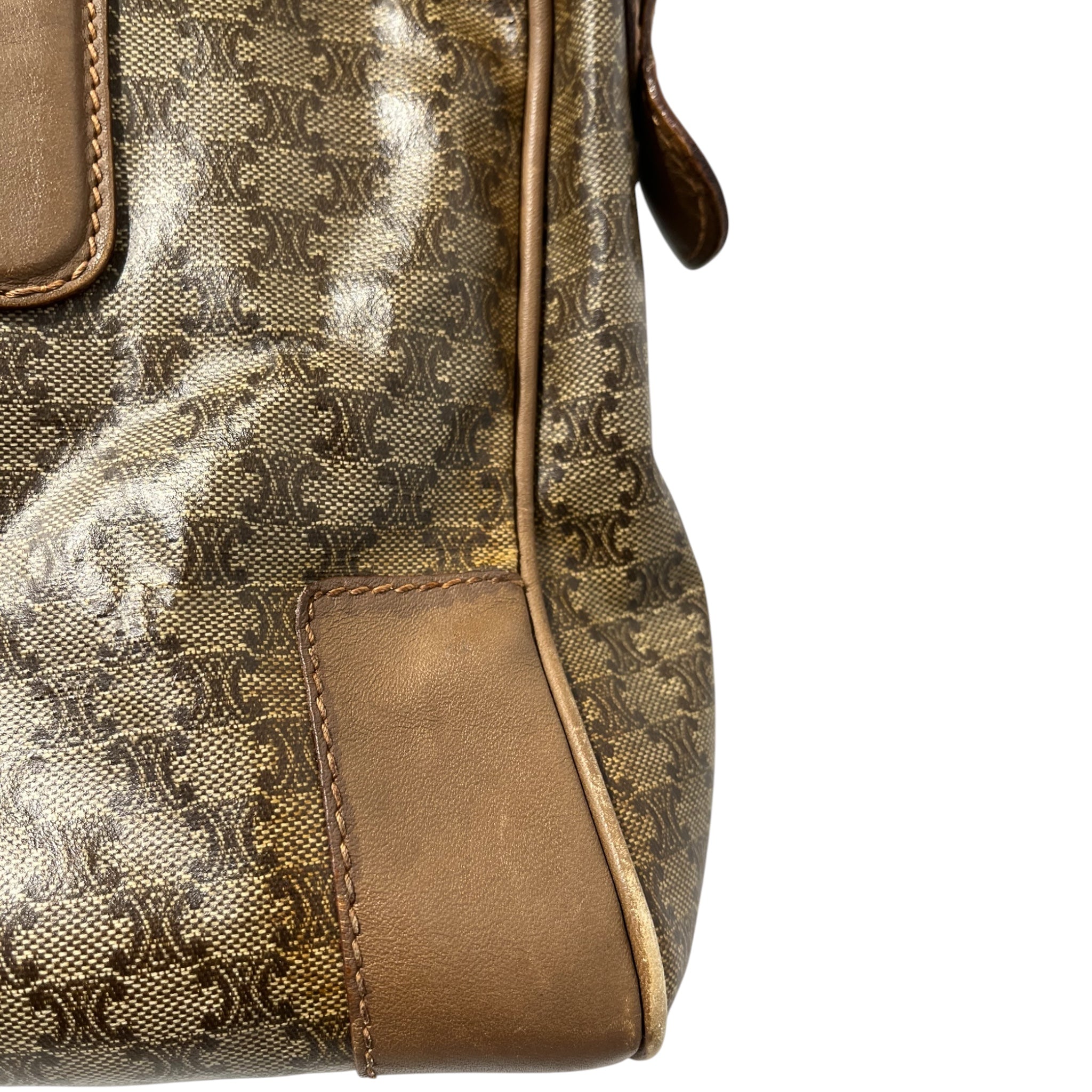 CELINE/Hand Bag/Monogram/Leather/KHK/CANVAS MACADAM MINI BOSTON view 7