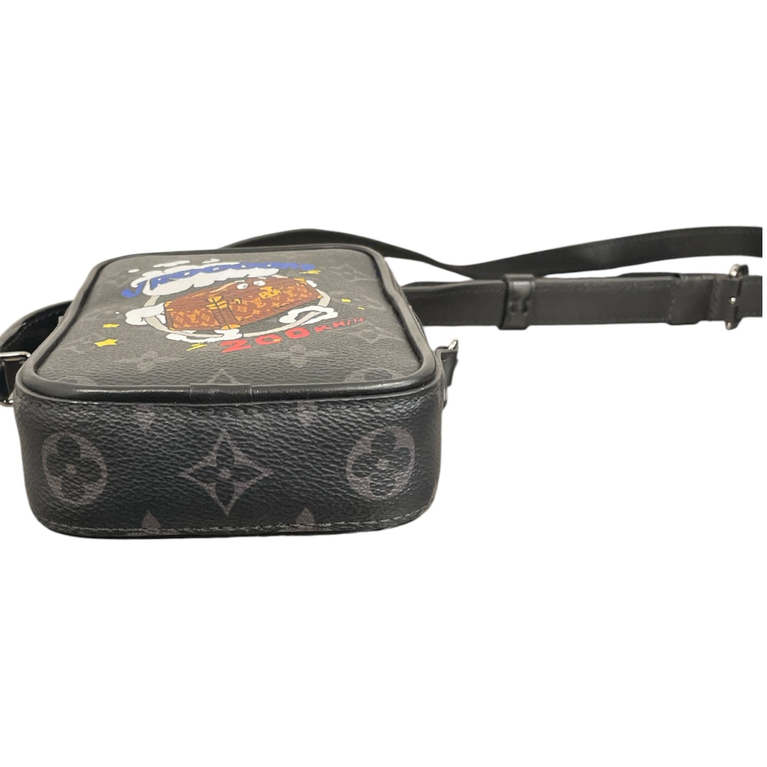 LOUIS VUITTON/Cross Body Bag/Leather/BLK/Danube PPM Trunk Cartoon Bag view 3