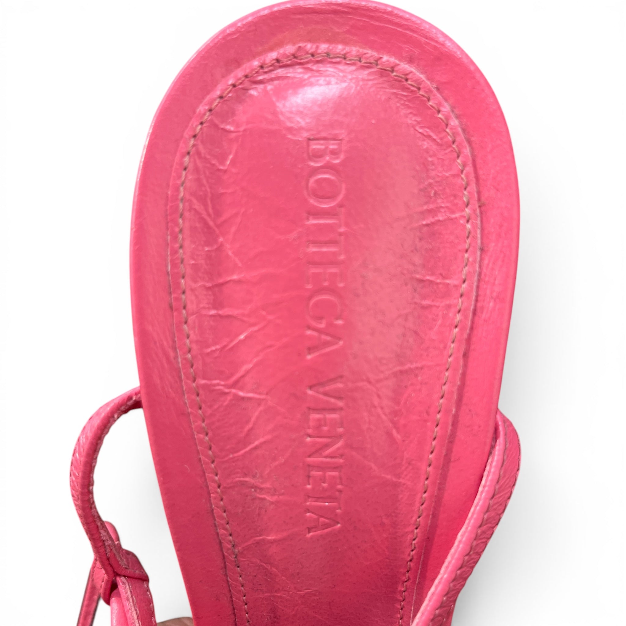 BOTTEGA VENETA/Heels/EU 38/Leather/PNK/BARELY THERE STRAPPY HEELS view 3