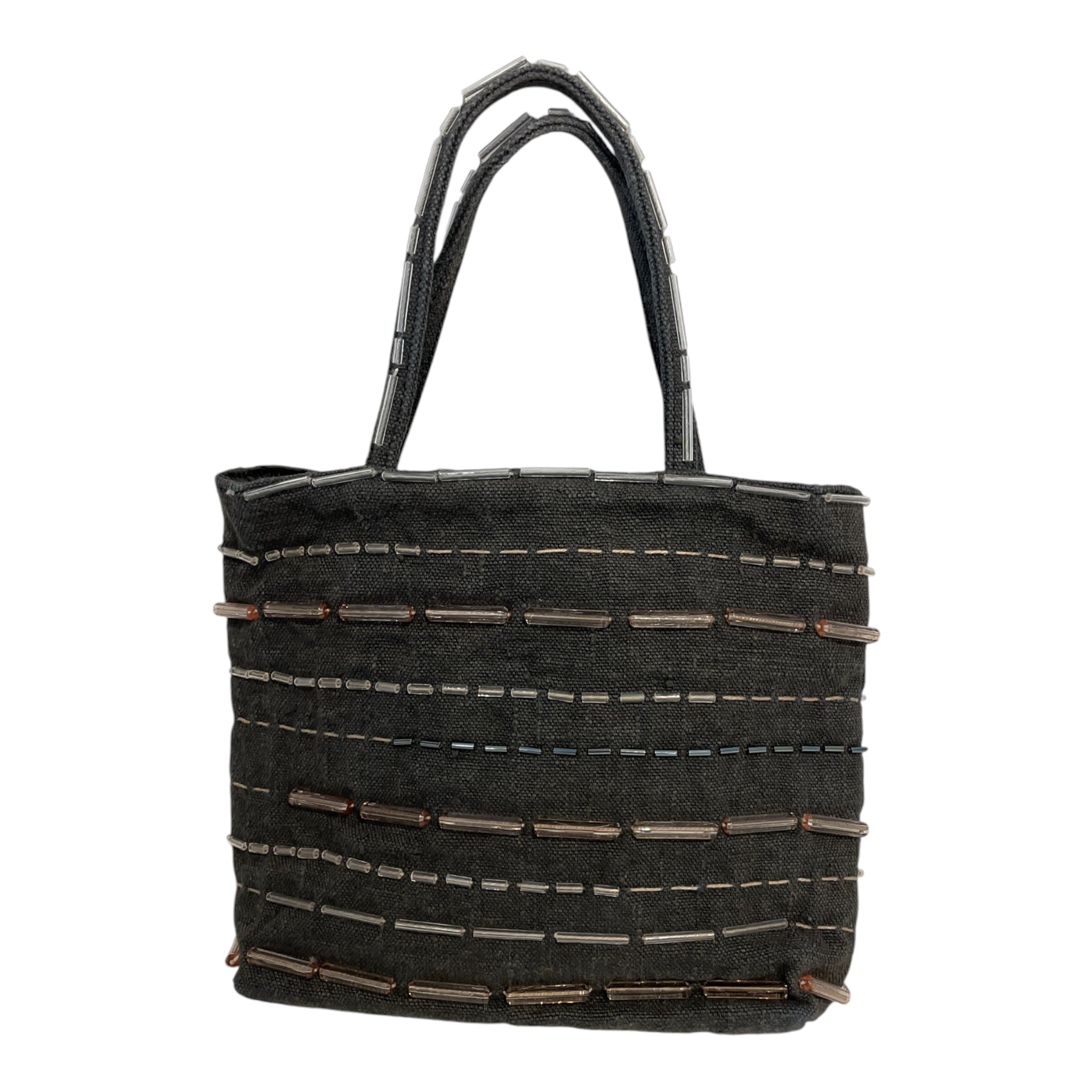 PRADA/Hand Bag/Cotton/GRY/Vintage Bead Bag view 1