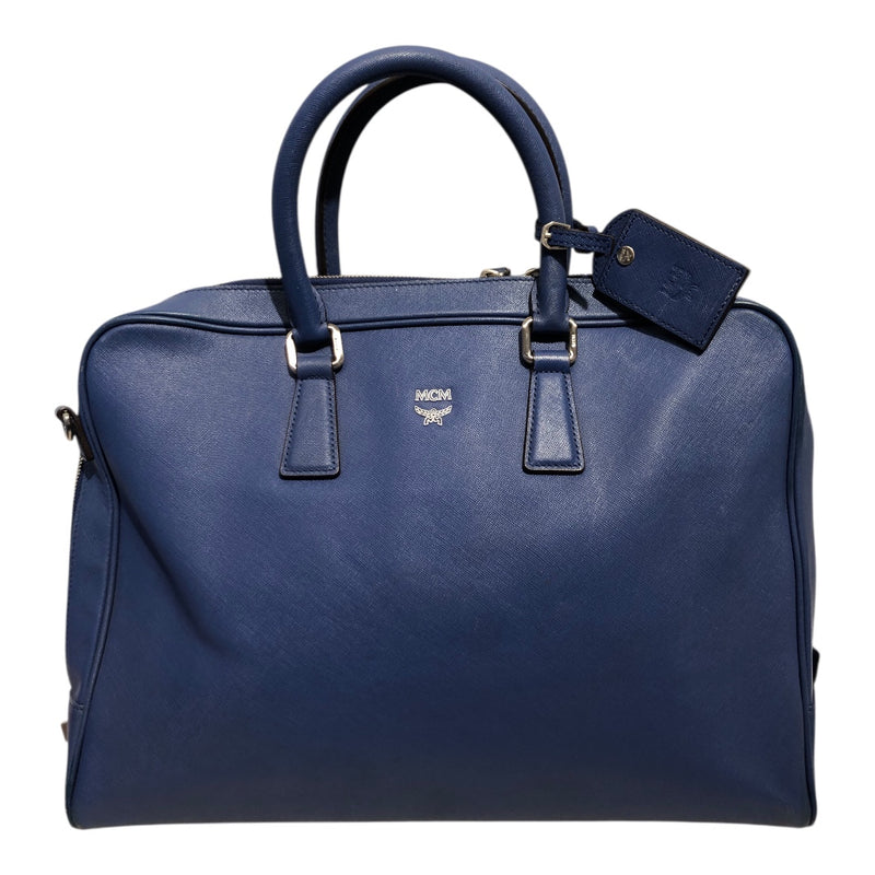 MCM/Briefcase/OS/Leather/BLU/