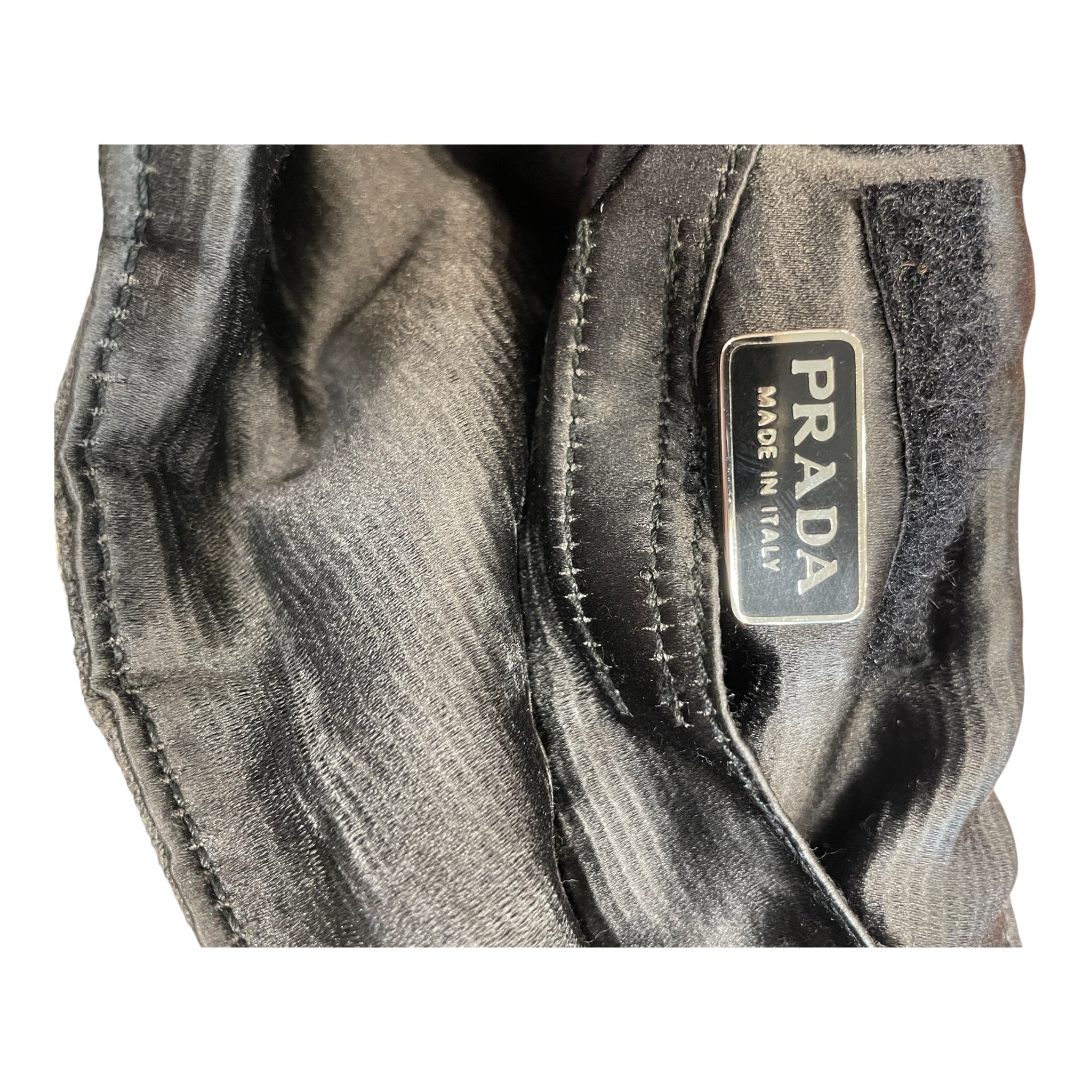 PRADA/Hand Bag/Cotton/GRY/Vintage Bead Bag view 3