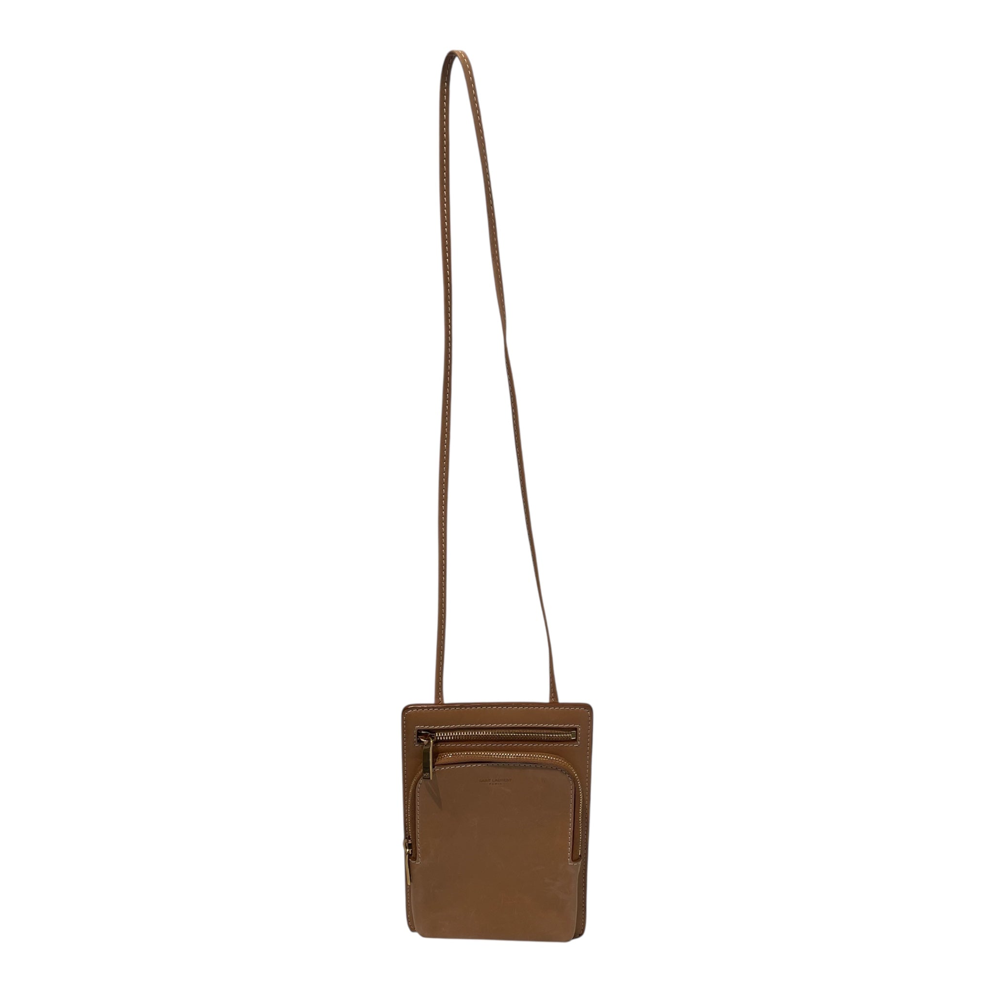 SAINT LAURENT/Cross Body Bag/Leather/BEG/SMALL CROSSBODY BA view 1