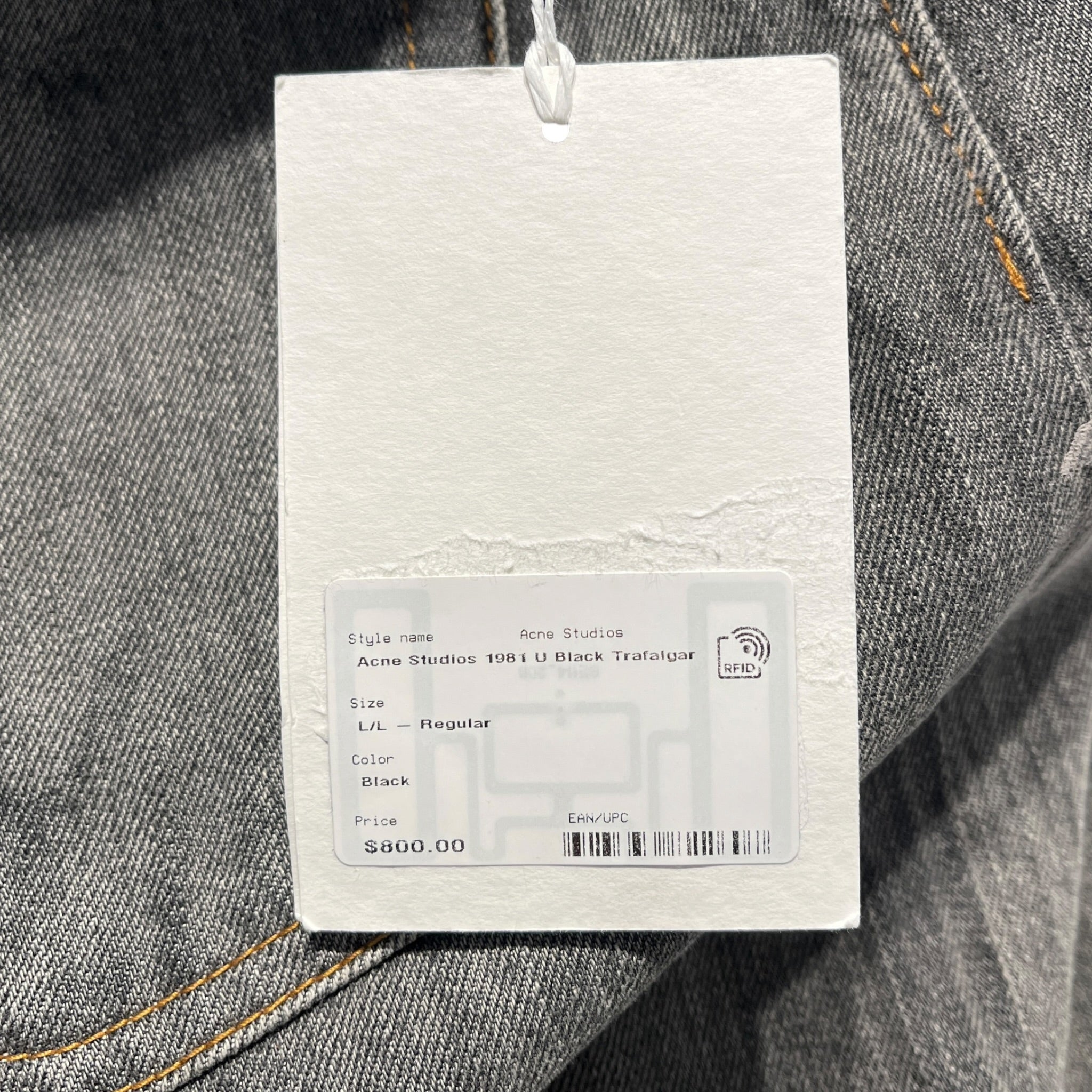 Acne Studios/Pants/L/Denim/BLK/1981 TRAFALGAR view 4