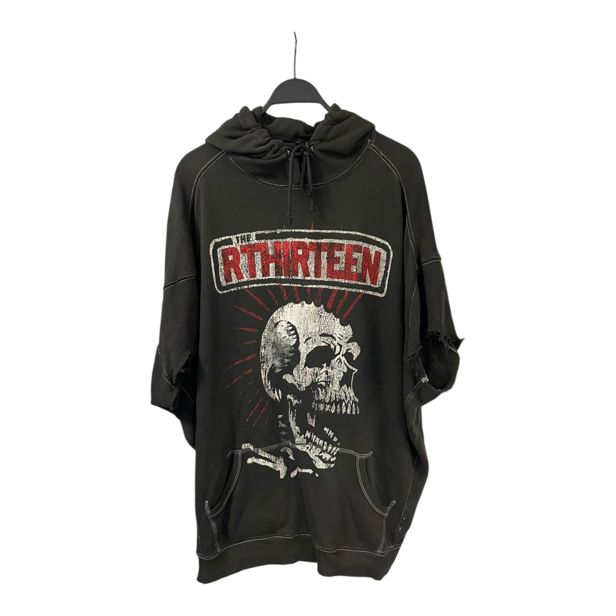 R13/Hoodie/Graphic/Cotton/BLK/SKULL IN FRONT view 1