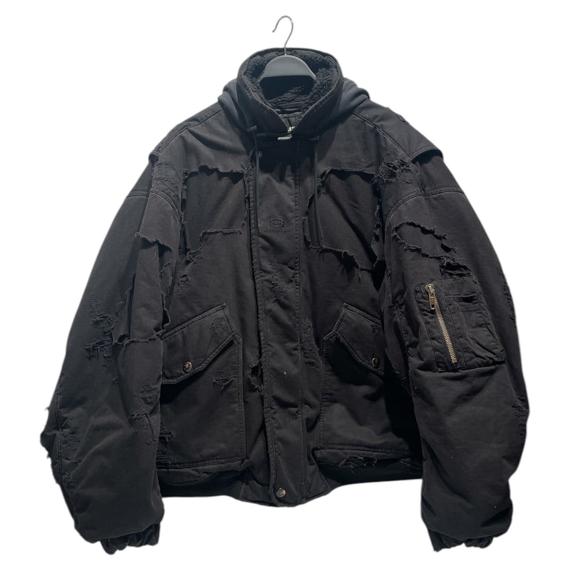 BALENCIAGA/Military Jkt/XL/Denim/BLK/REVERSIBLE