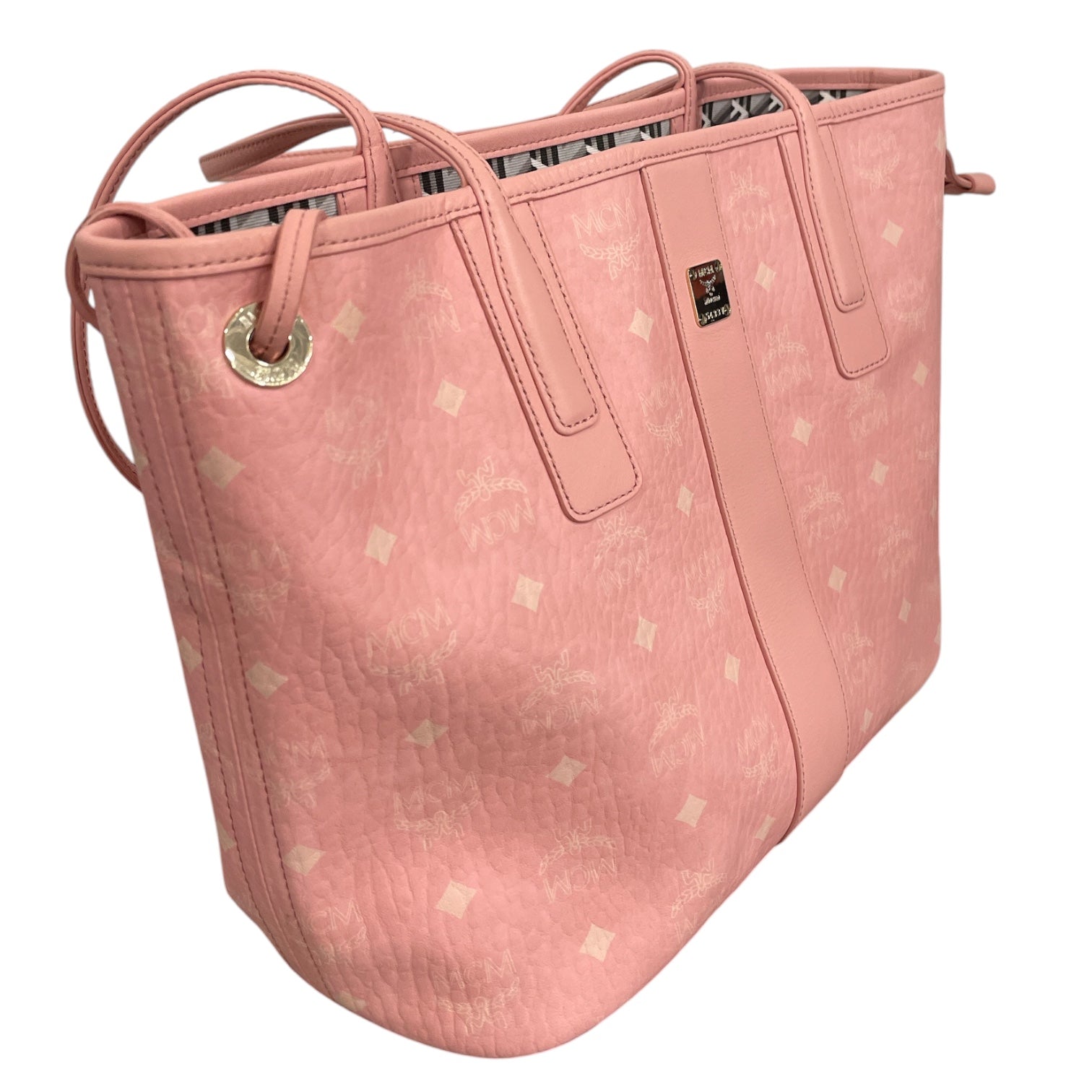 MCM/Tote Bag/Leather/PNK/Pink Visetos Tote w/ Pouch view 5