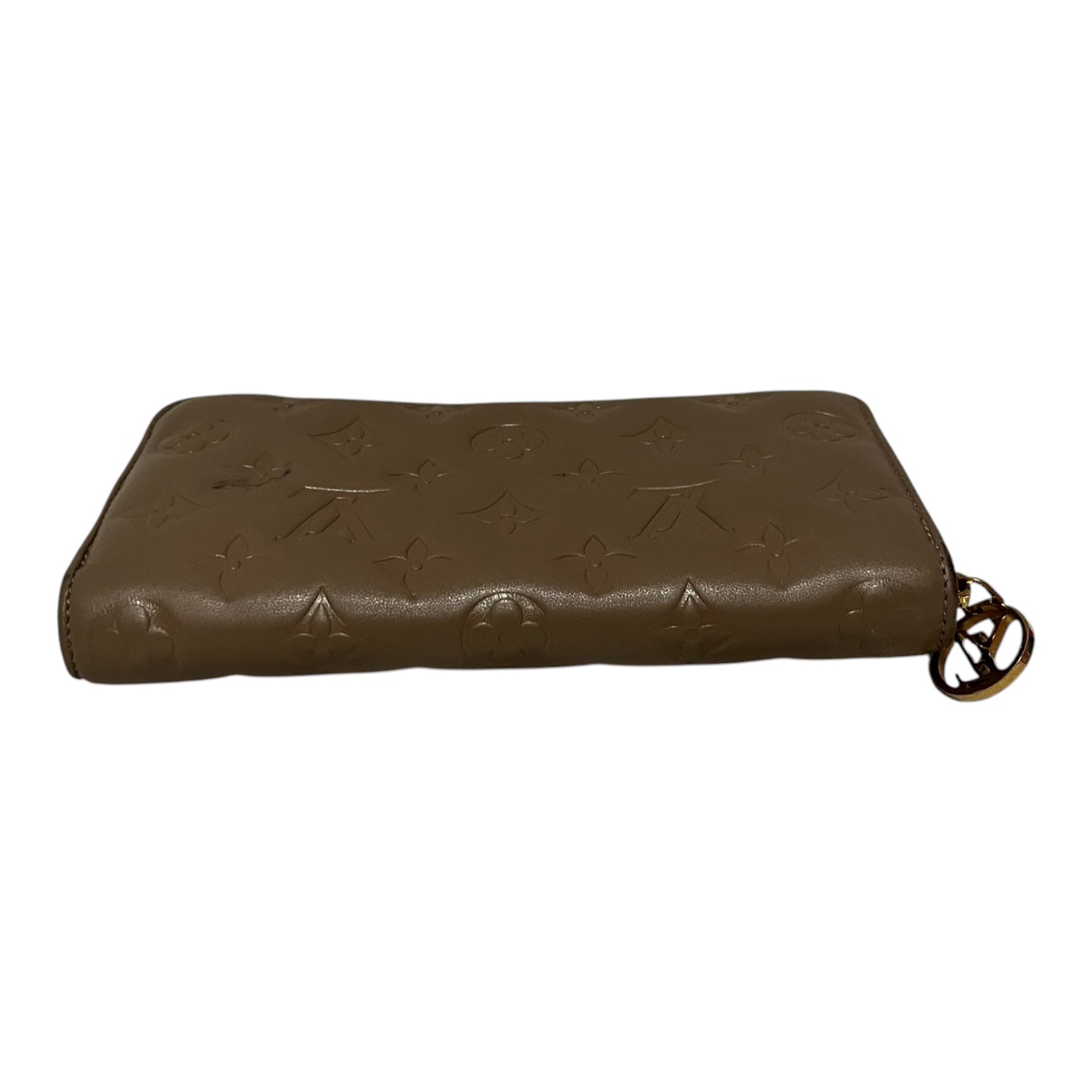 LOUIS VUITTON/Long Wallet/Monogram/Leather/BEG/L's/ZIppy wallet view 3