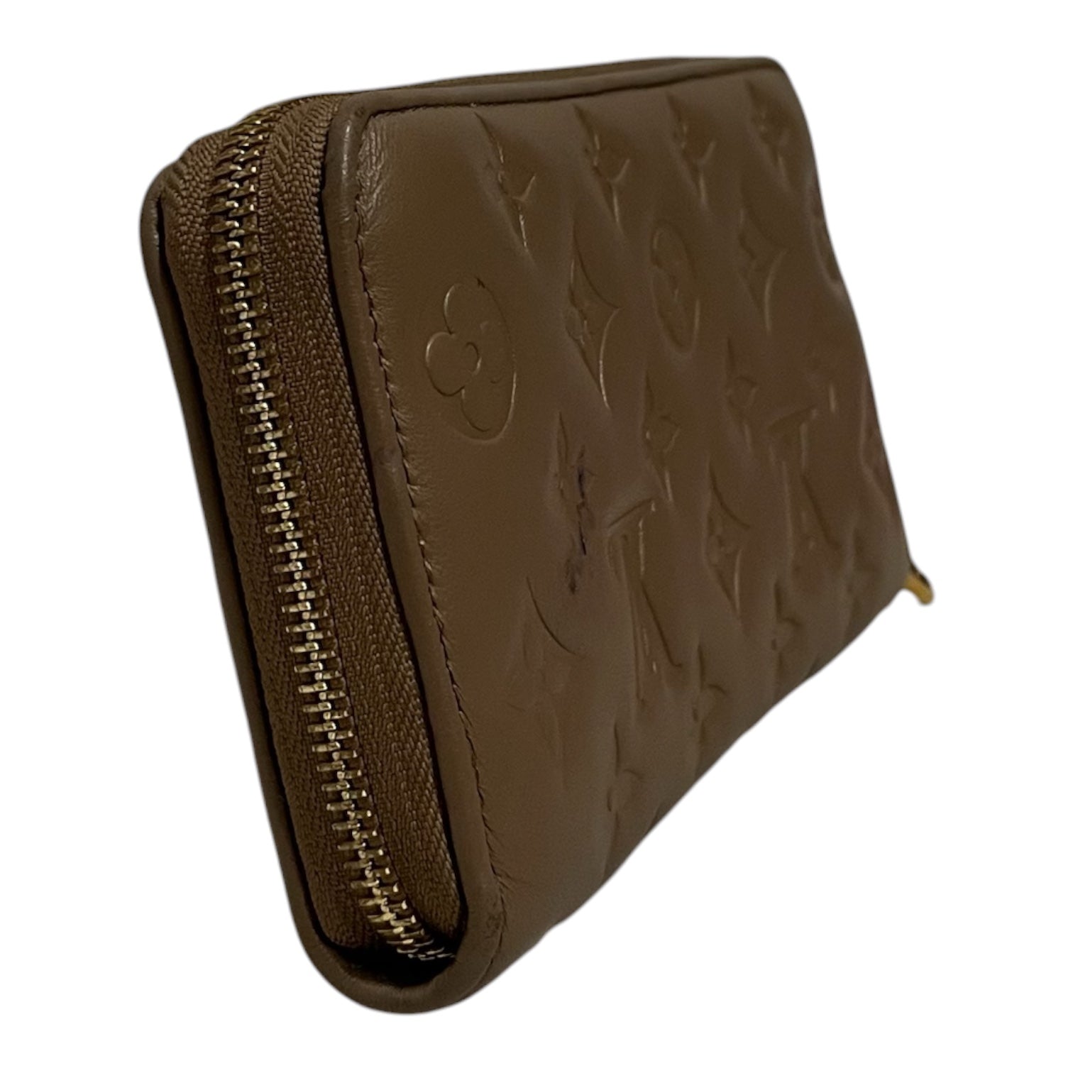 LOUIS VUITTON/Long Wallet/Monogram/Leather/BEG/L's/ZIppy wallet view 4