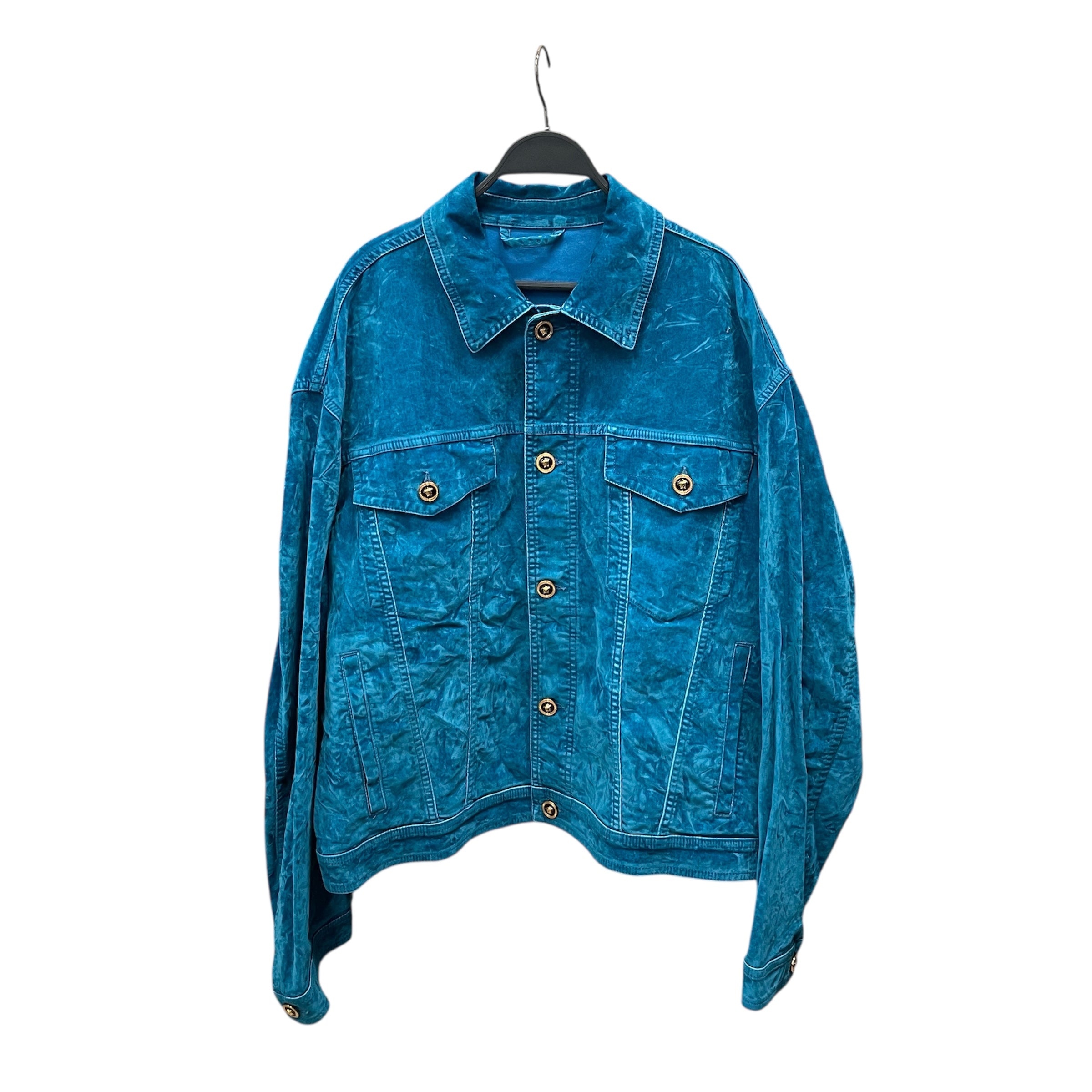 VERSACE/Denim Jkt/54/Velour/BLU/MEDUSA VELVET JACKET view 1