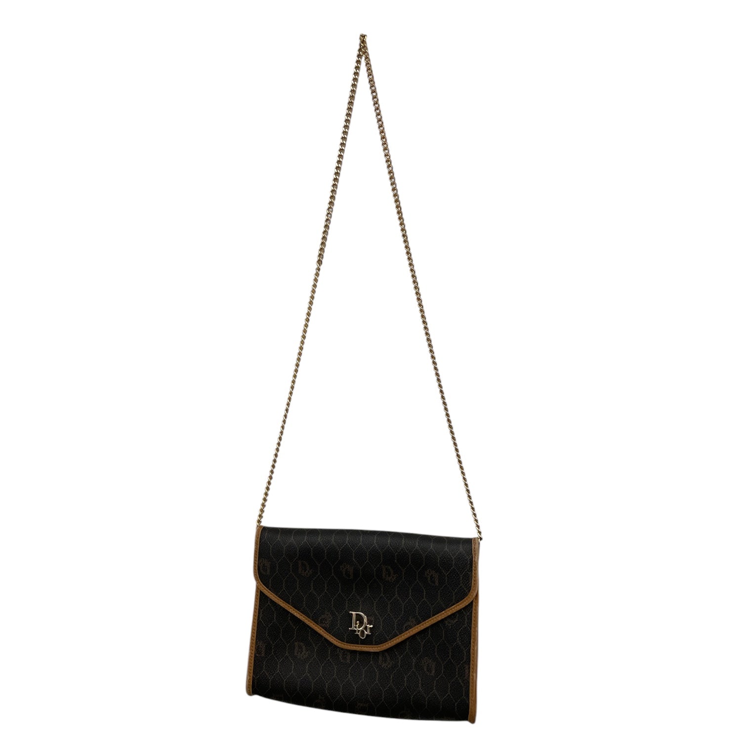 Christian Dior/Cross Body Bag/Leather/BRW/Honeycomb Canvas Chain Bag view 1