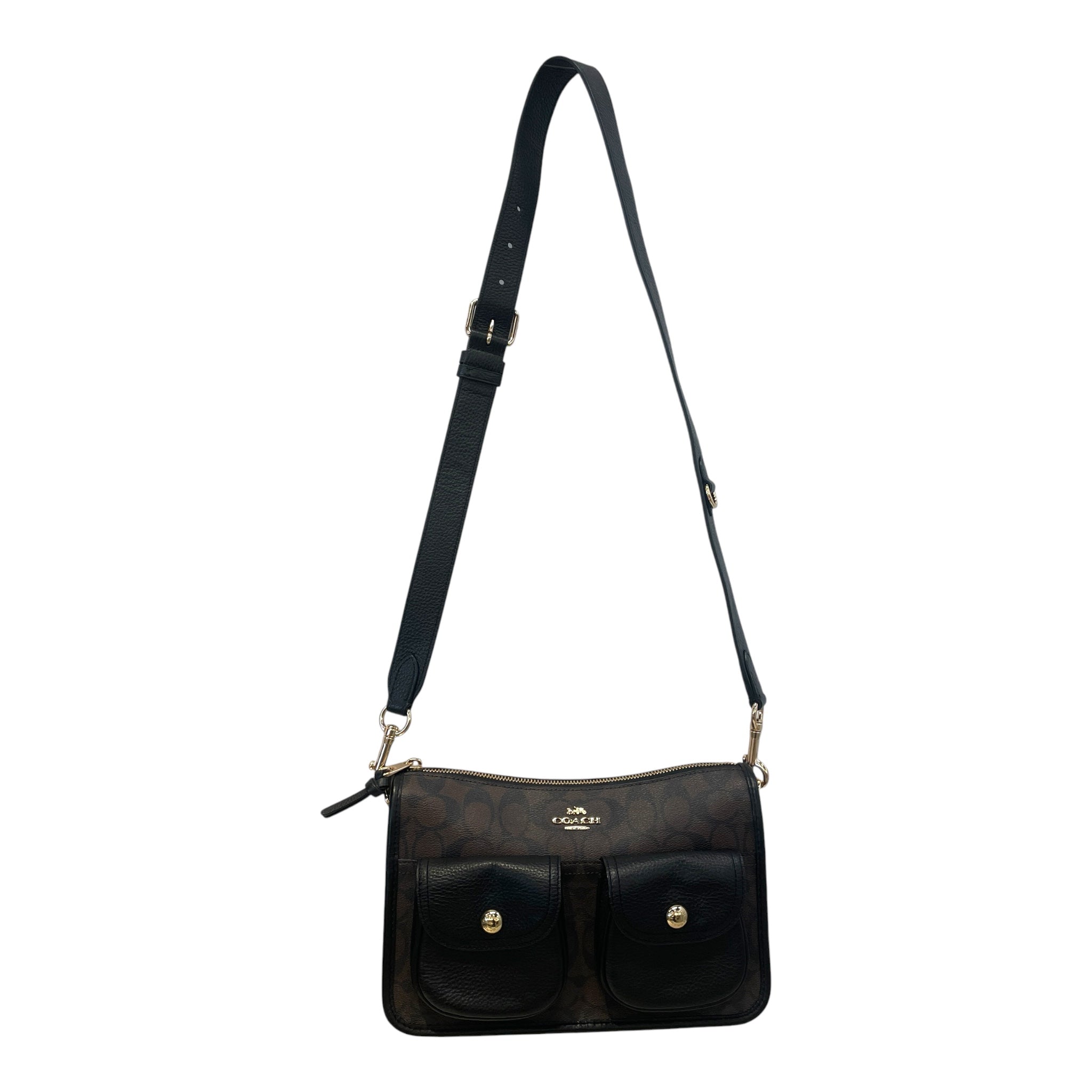 COACH/Cross Body Bag/Monogram/Leather/BRW/ view 1