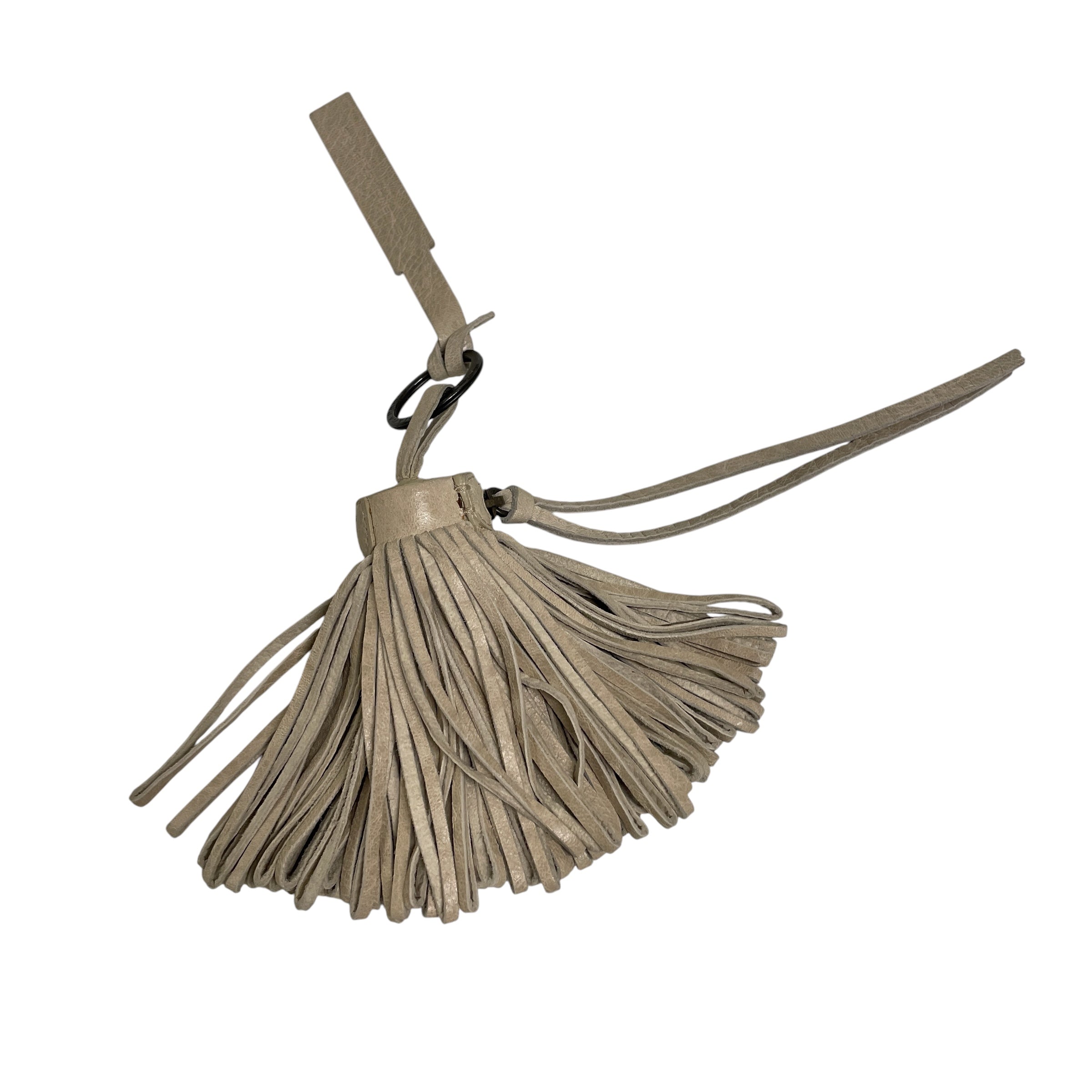 BALENCIAGA/Accessories/Leather/BEG/TASSLE KEYCHAIN view 1