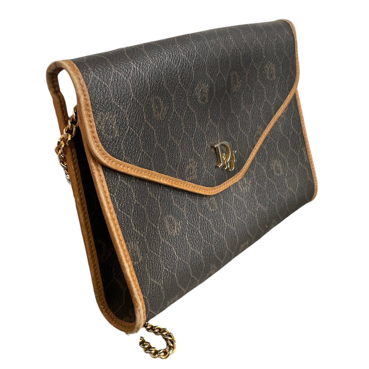 Christian Dior/Cross Body Bag/Leather/BRW/Honeycomb Canvas Chain Bag view 6