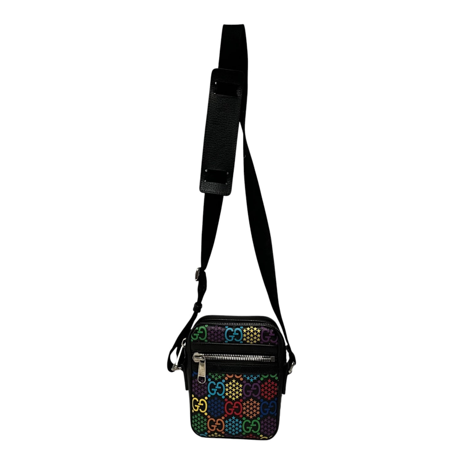 GUCCI/Cross Body Bag/Monogram/Leather/MLT/psych crossbody view 1