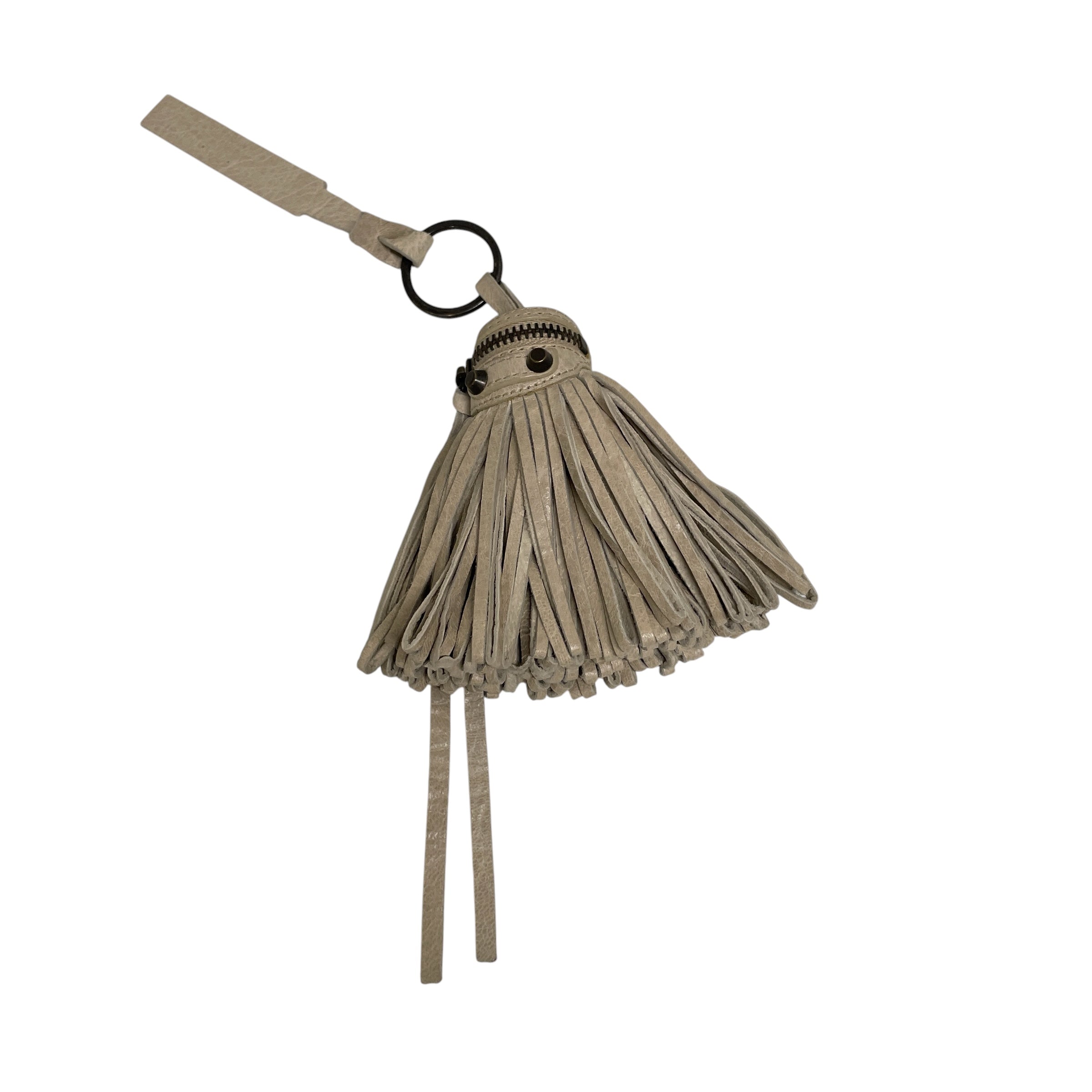 BALENCIAGA/Accessories/Leather/BEG/TASSLE KEYCHAIN view 3