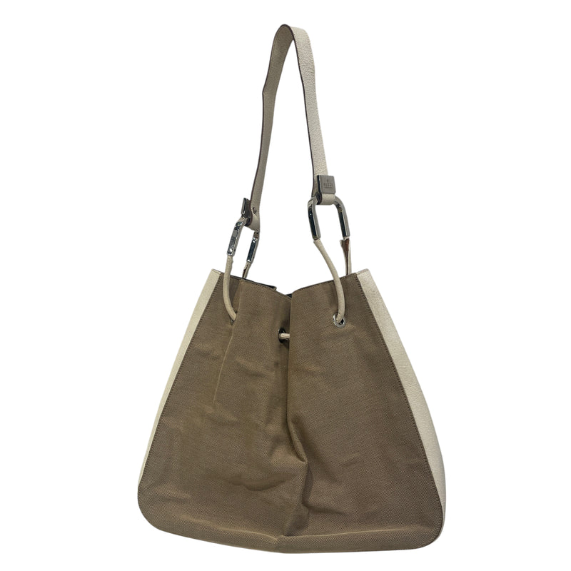 GUCCI/Hand Bag/CRM/plain canvas bucket bag