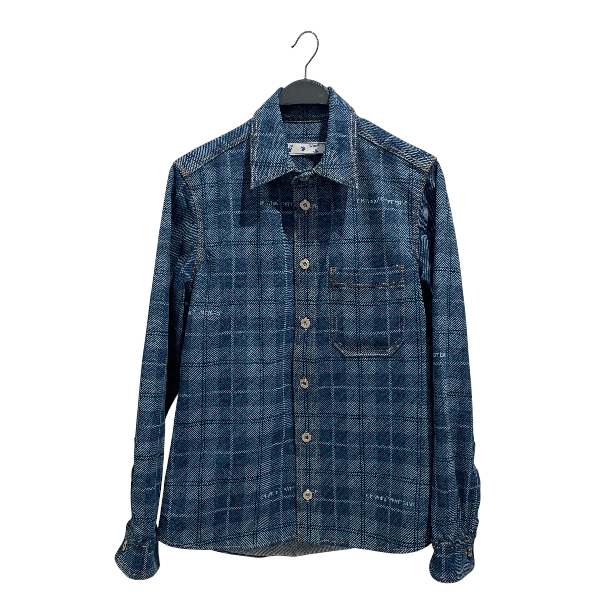 OFF-WHITE/Denim Jkt/S/Cotton/IDG/Plaid/CAPSULE COLLECTION view 1