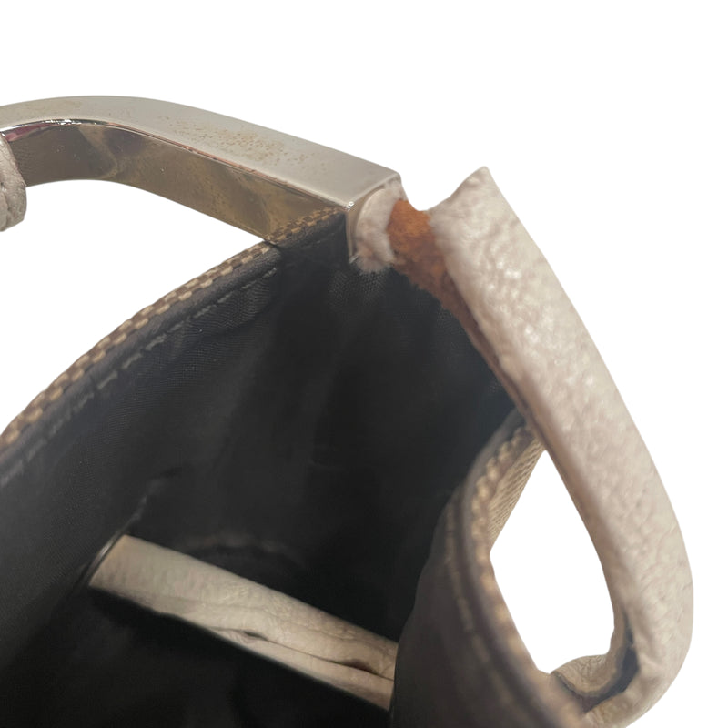 GUCCI/Hand Bag/CRM/plain canvas bucket bag