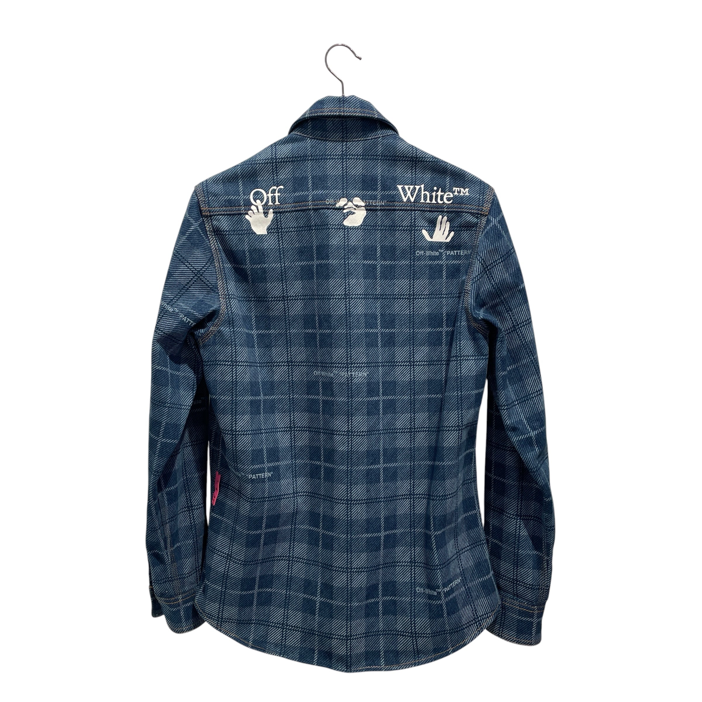 OFF-WHITE/Denim Jkt/S/Cotton/IDG/Plaid/CAPSULE COLLECTION view 2