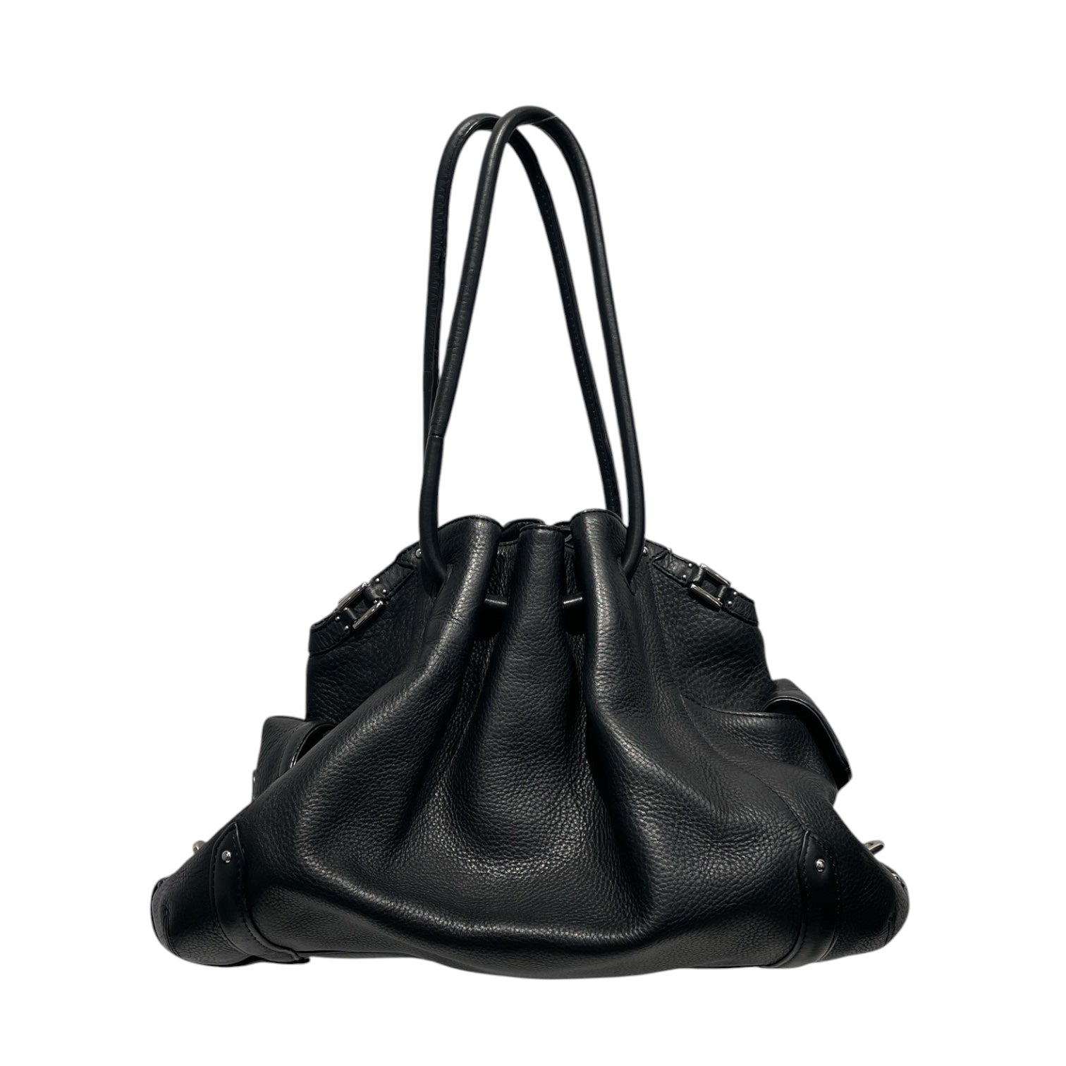 COLE HAAN/Hand Bag/Leather/BLK/Village Hobo Satchel Bag view 1